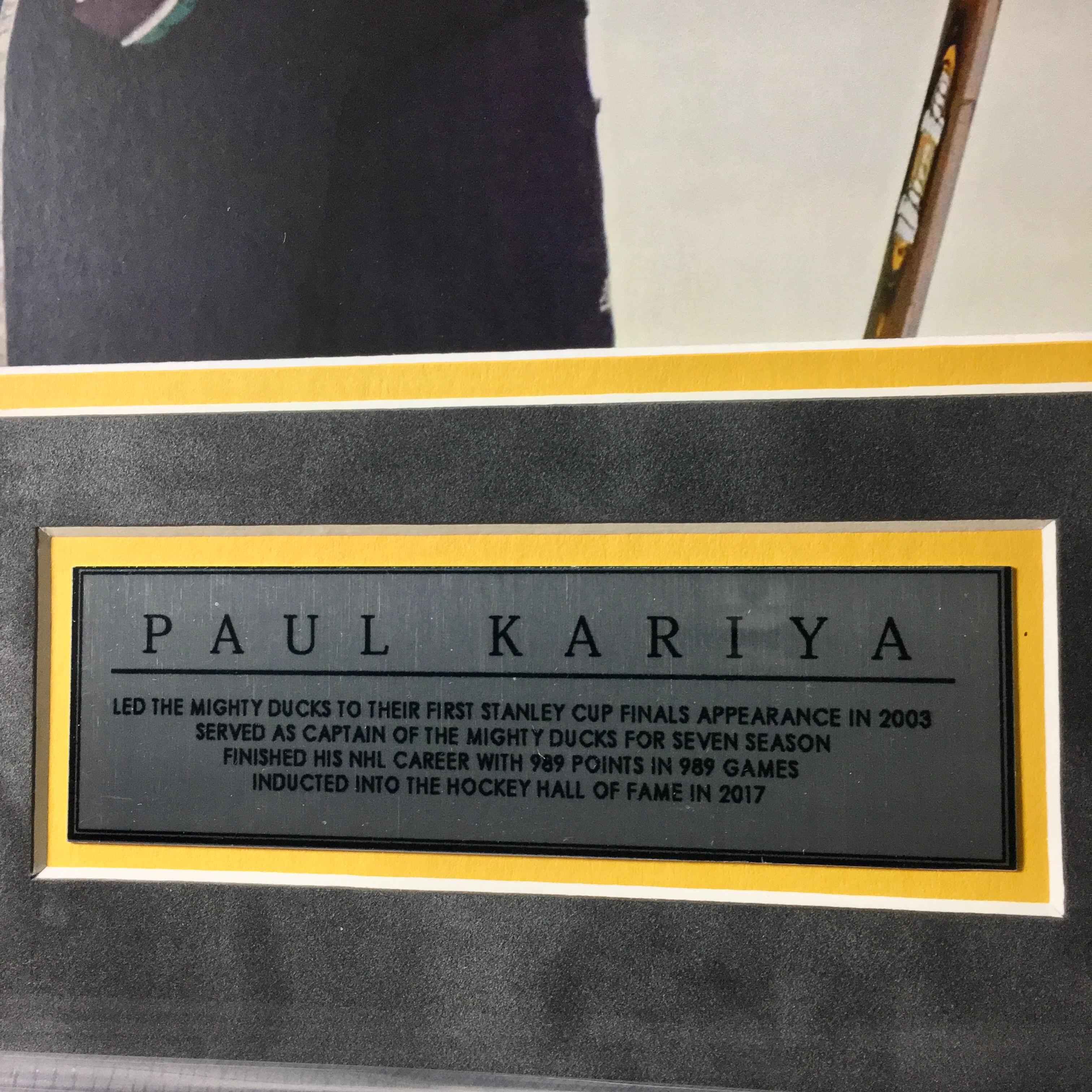 Teemu Selanne Paul Kariya Signed Jersey Framed