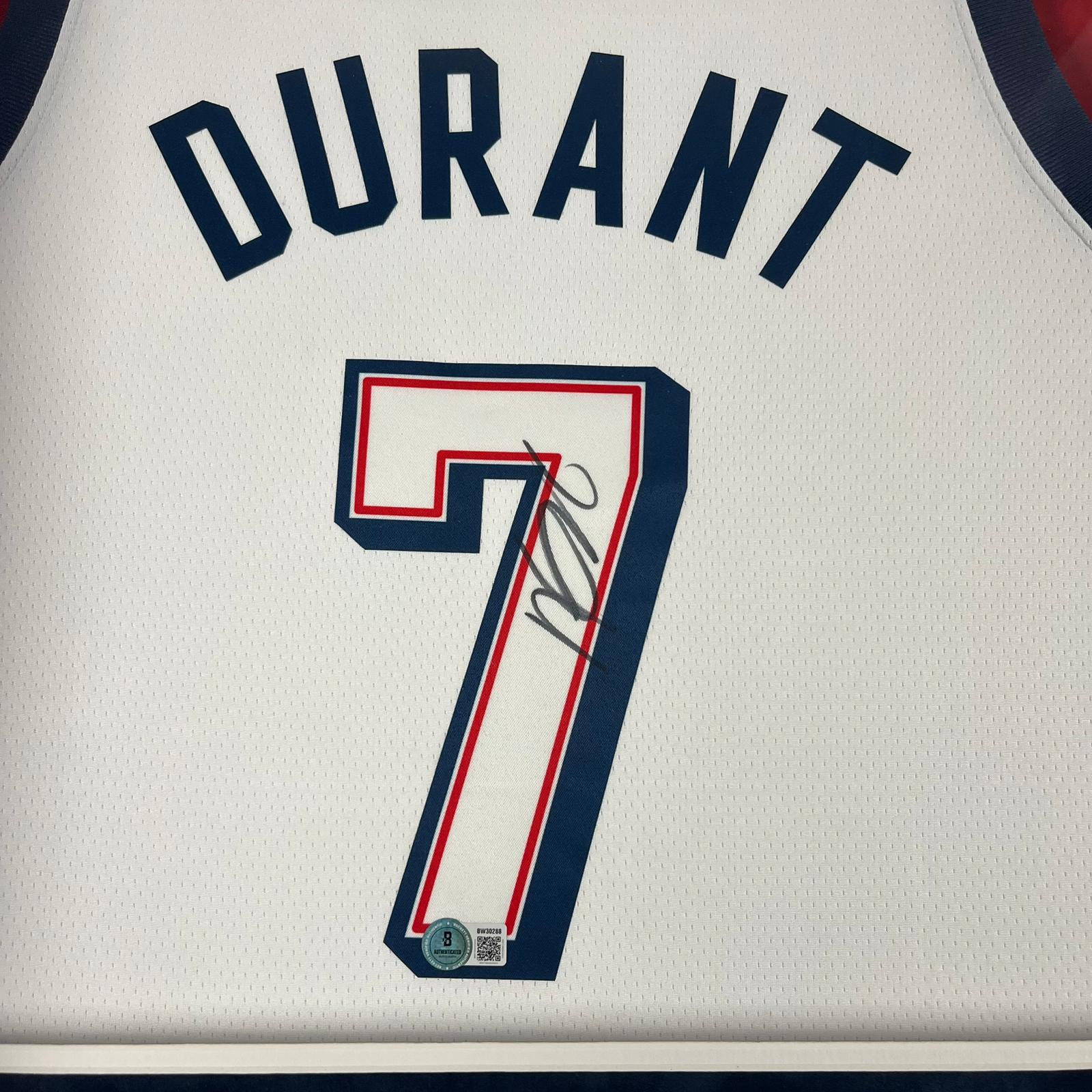 Kevin Durant Signed Jersey Framed