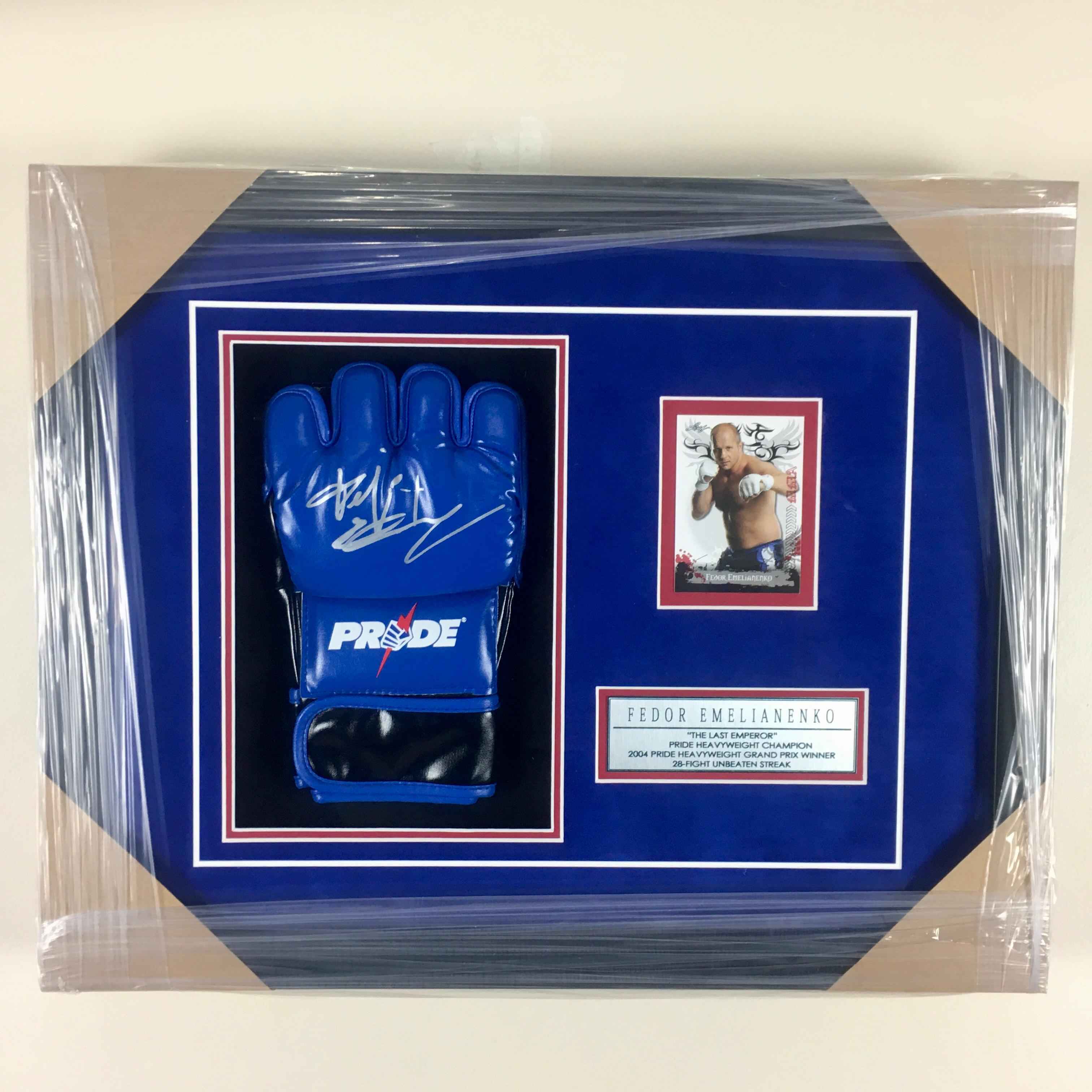 Fedor Emelianenko Signed Glove Framed