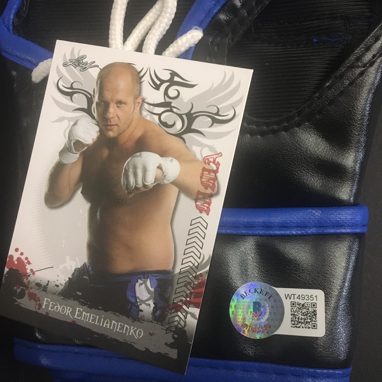 Fedor Emelianenko Signed Glove Framed