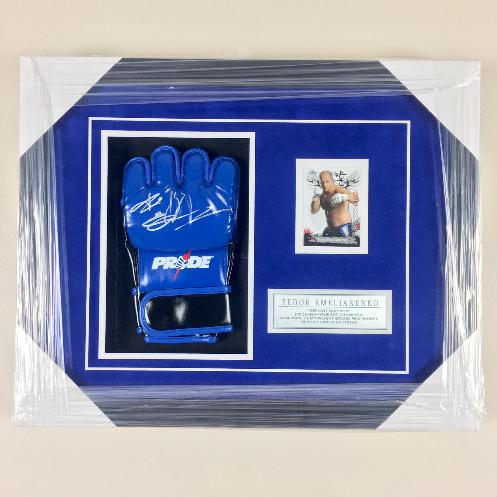 Fedor Emelianenko Signed Glove Framed