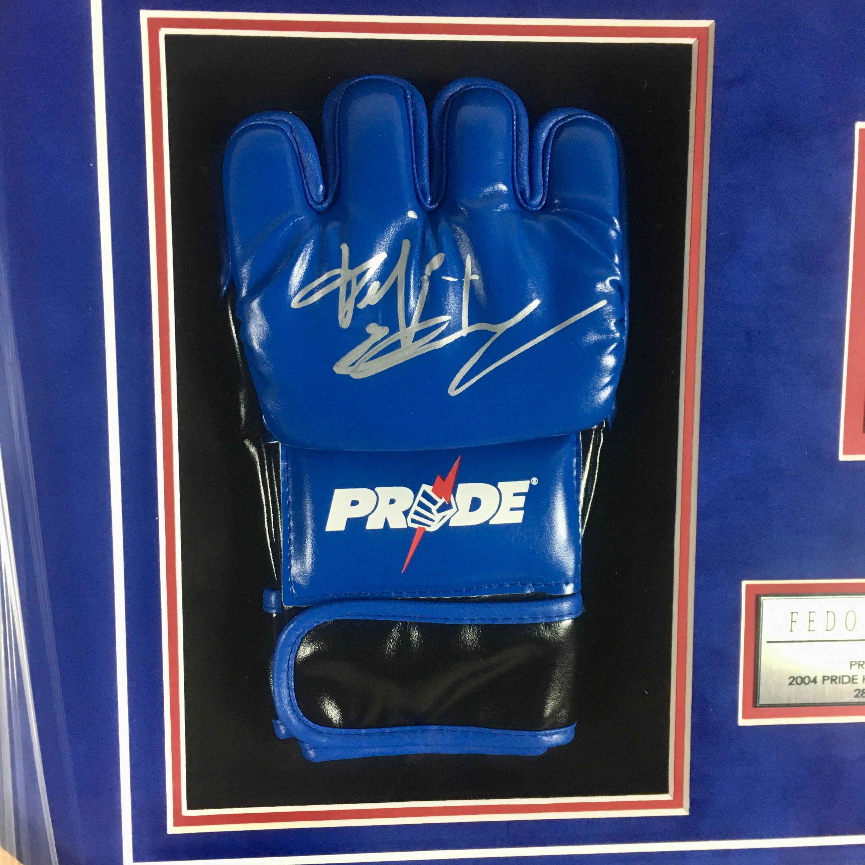 Fedor Emelianenko Signed Glove Framed