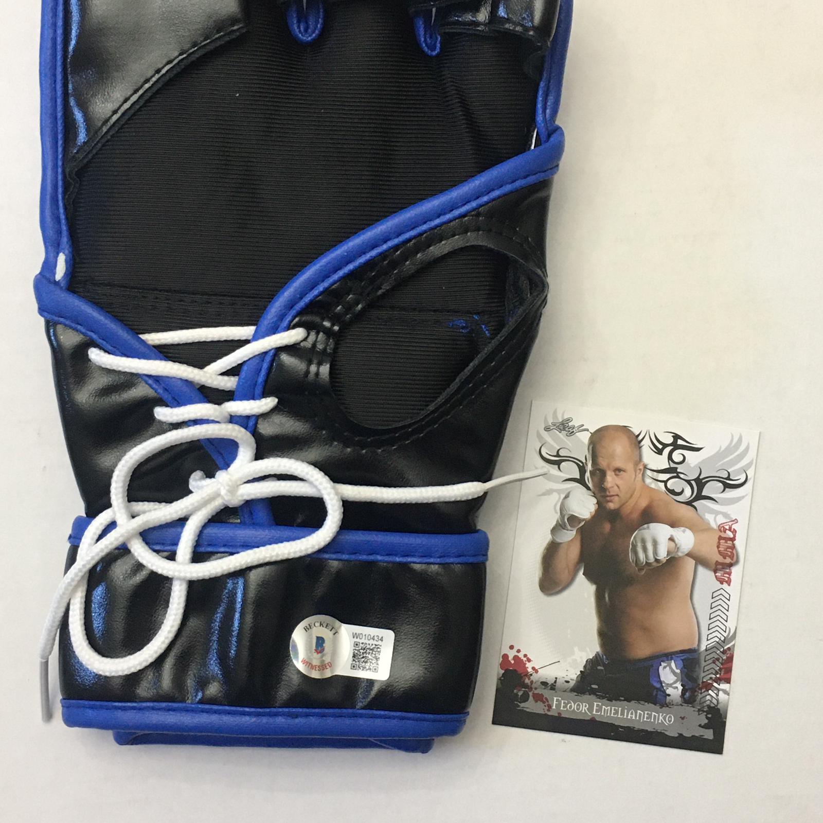 Fedor Emelianenko Signed Glove Framed