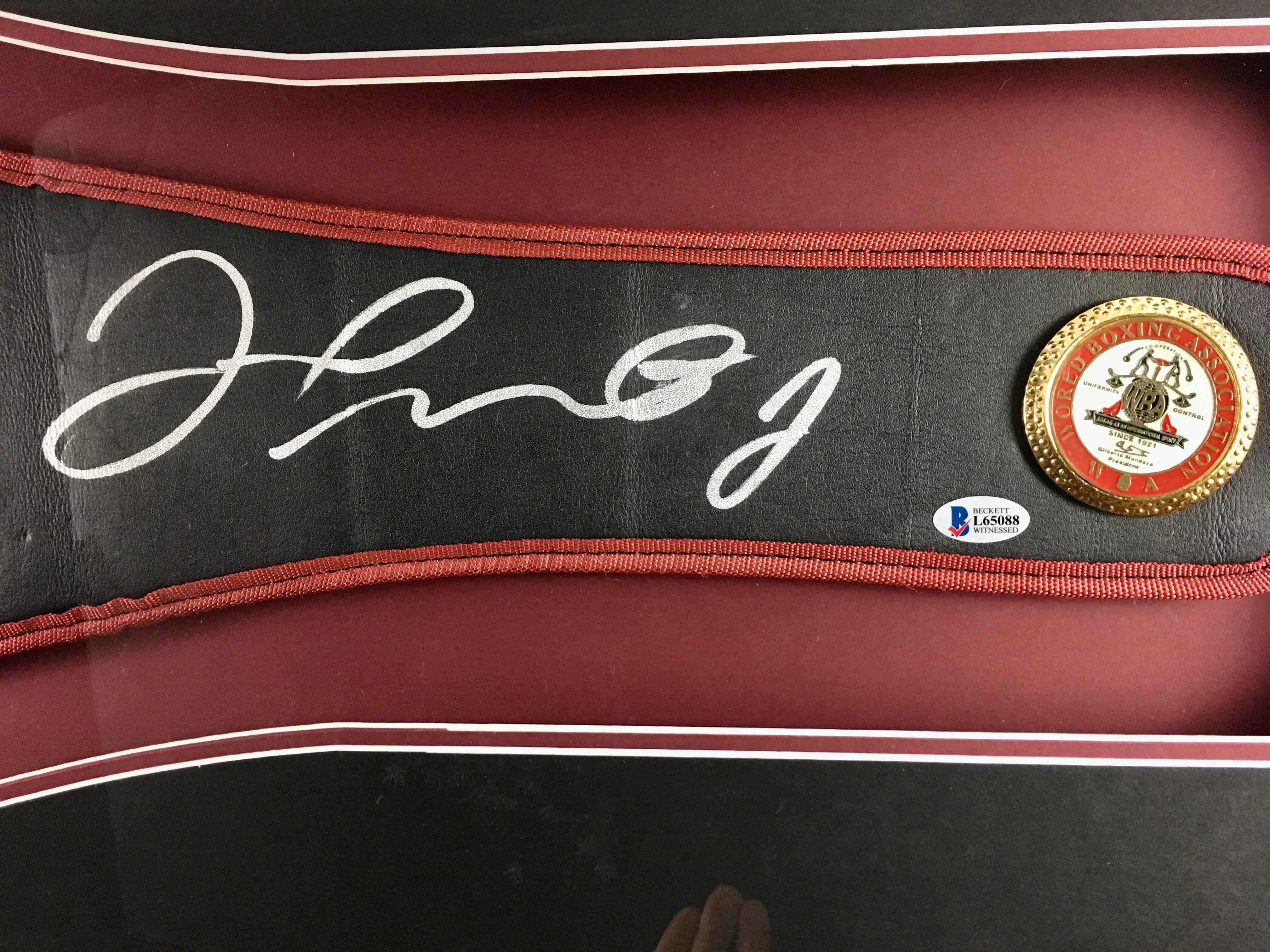 Floyd Mayweather Signed Belt Framed