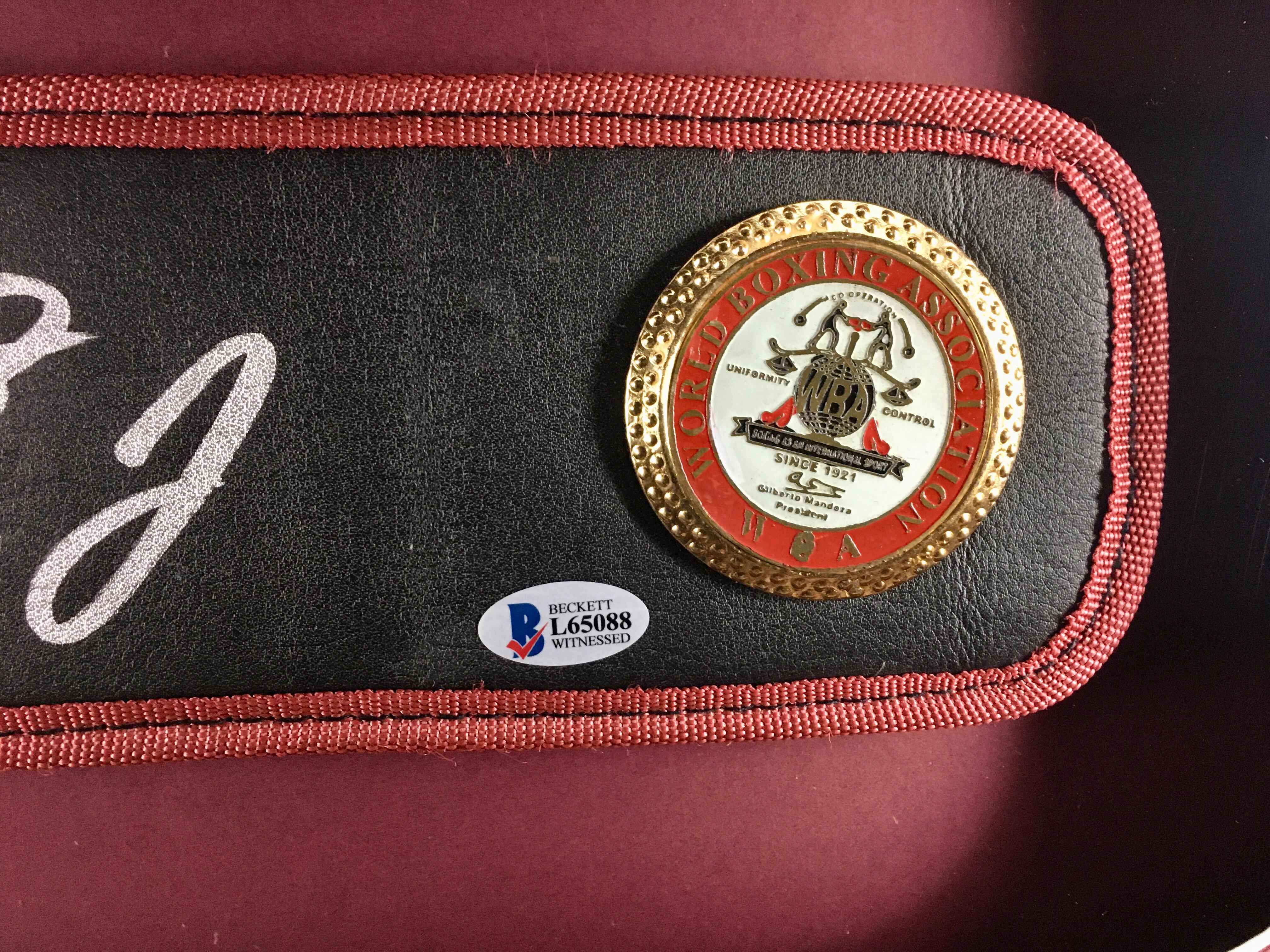 Floyd Mayweather Signed Belt Framed