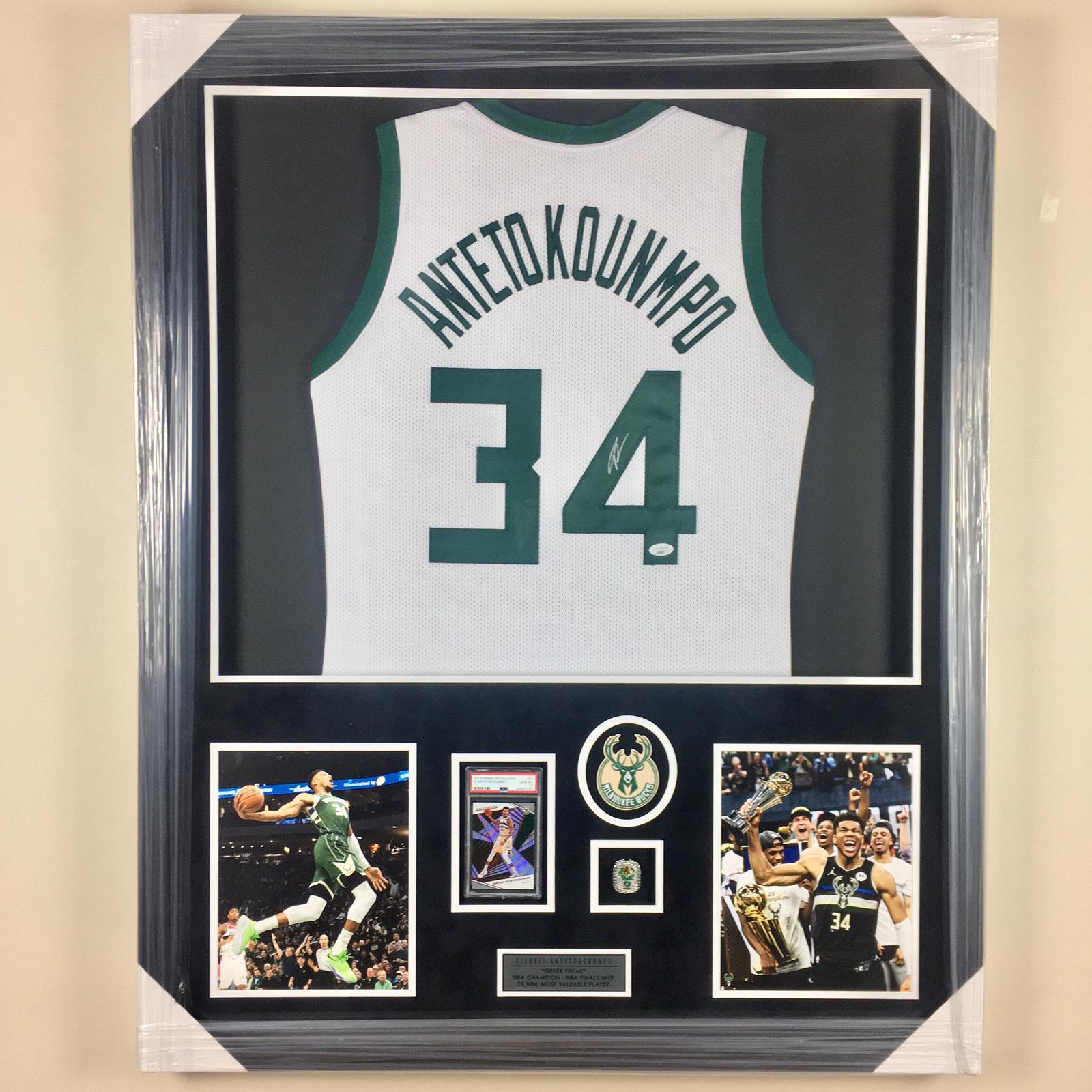 Giannis Antetokounmpo Signed Jersey Framed