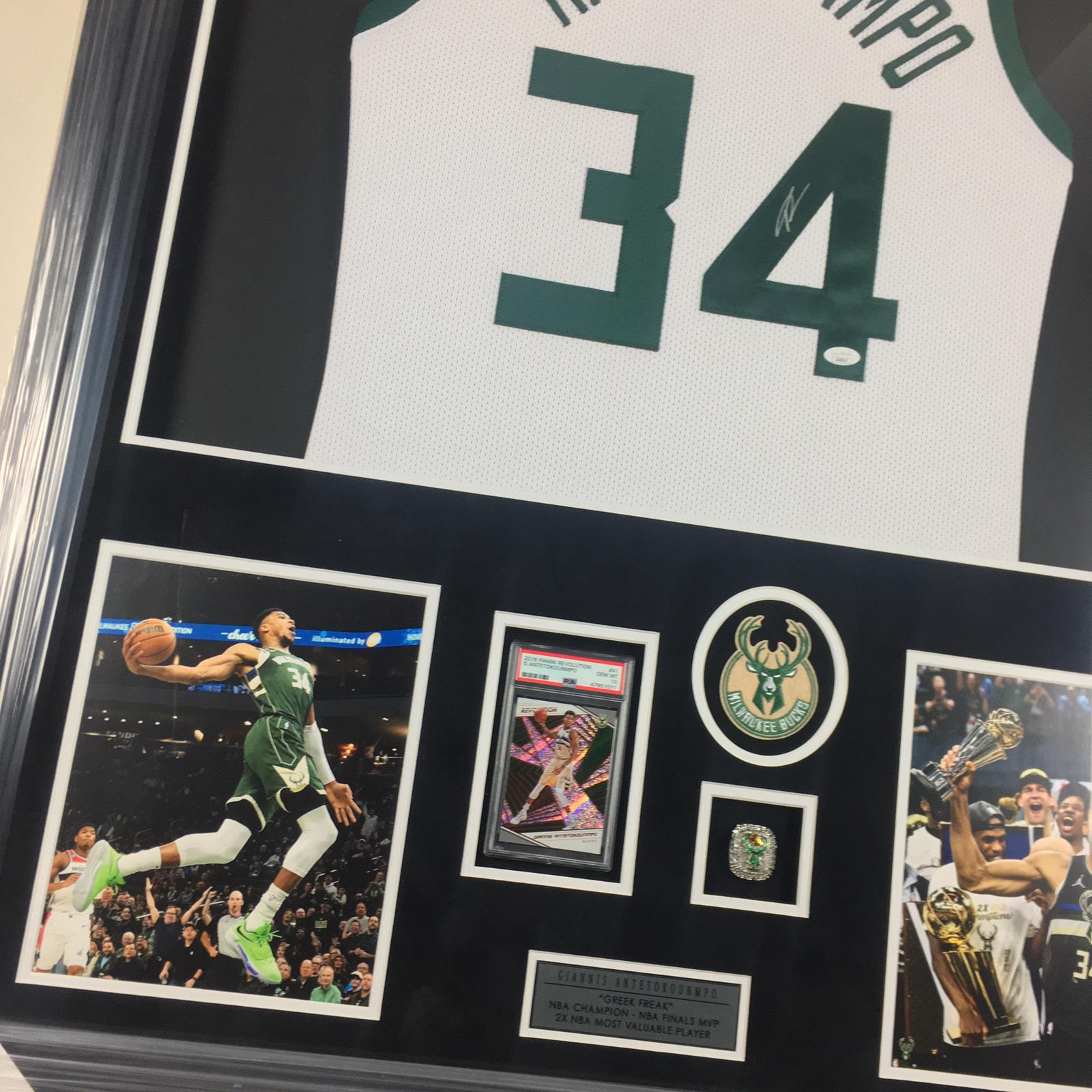 Giannis Antetokounmpo Signed Jersey Framed