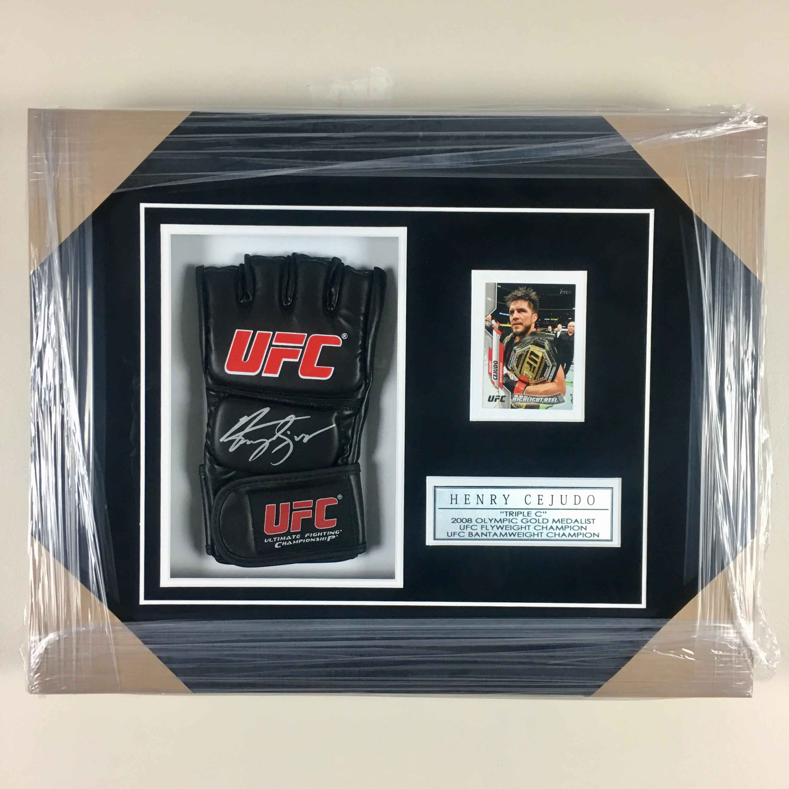 Henry Cejudo Signed Glove Framed