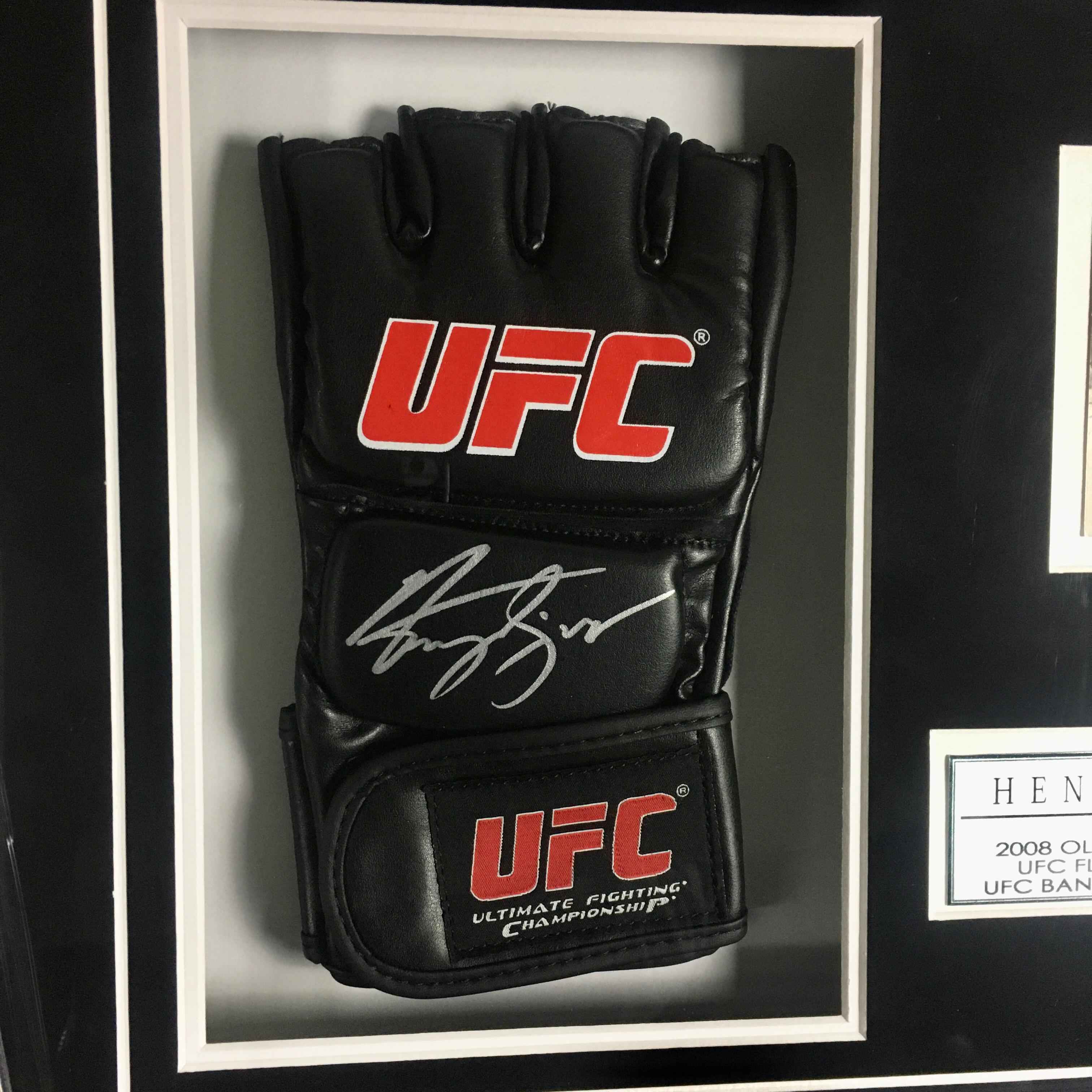 Henry Cejudo Signed Glove Framed