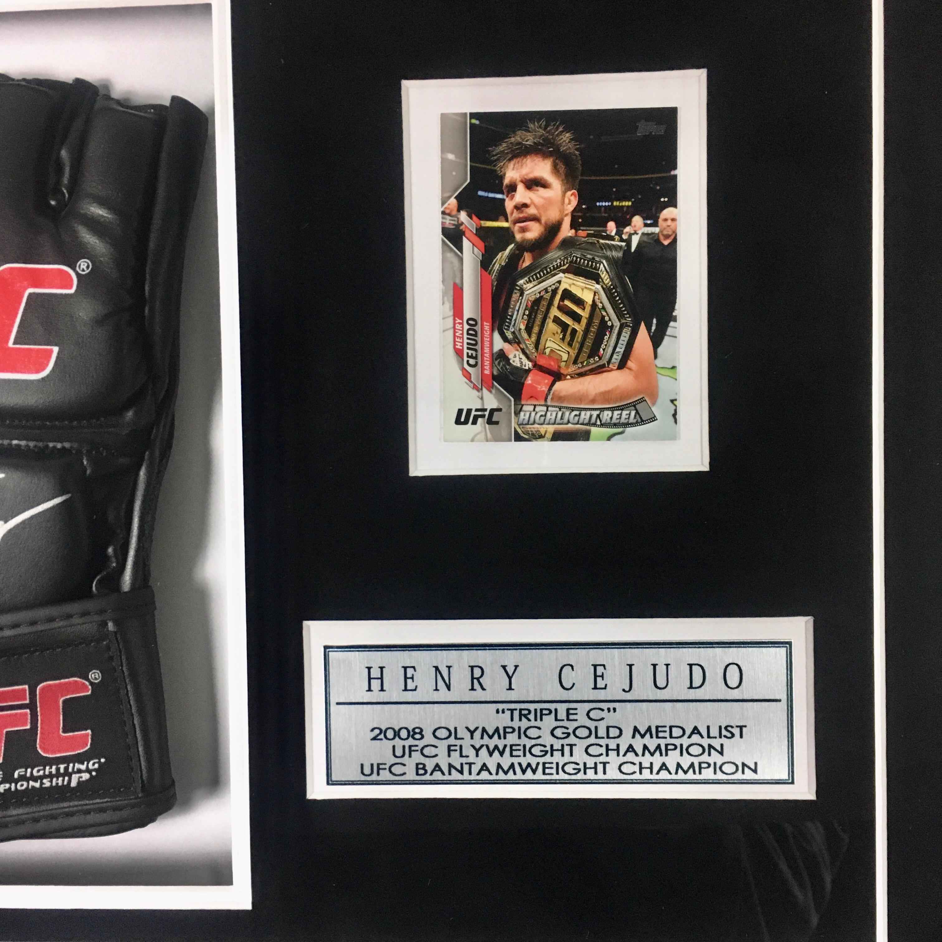 Henry Cejudo Signed Glove Framed
