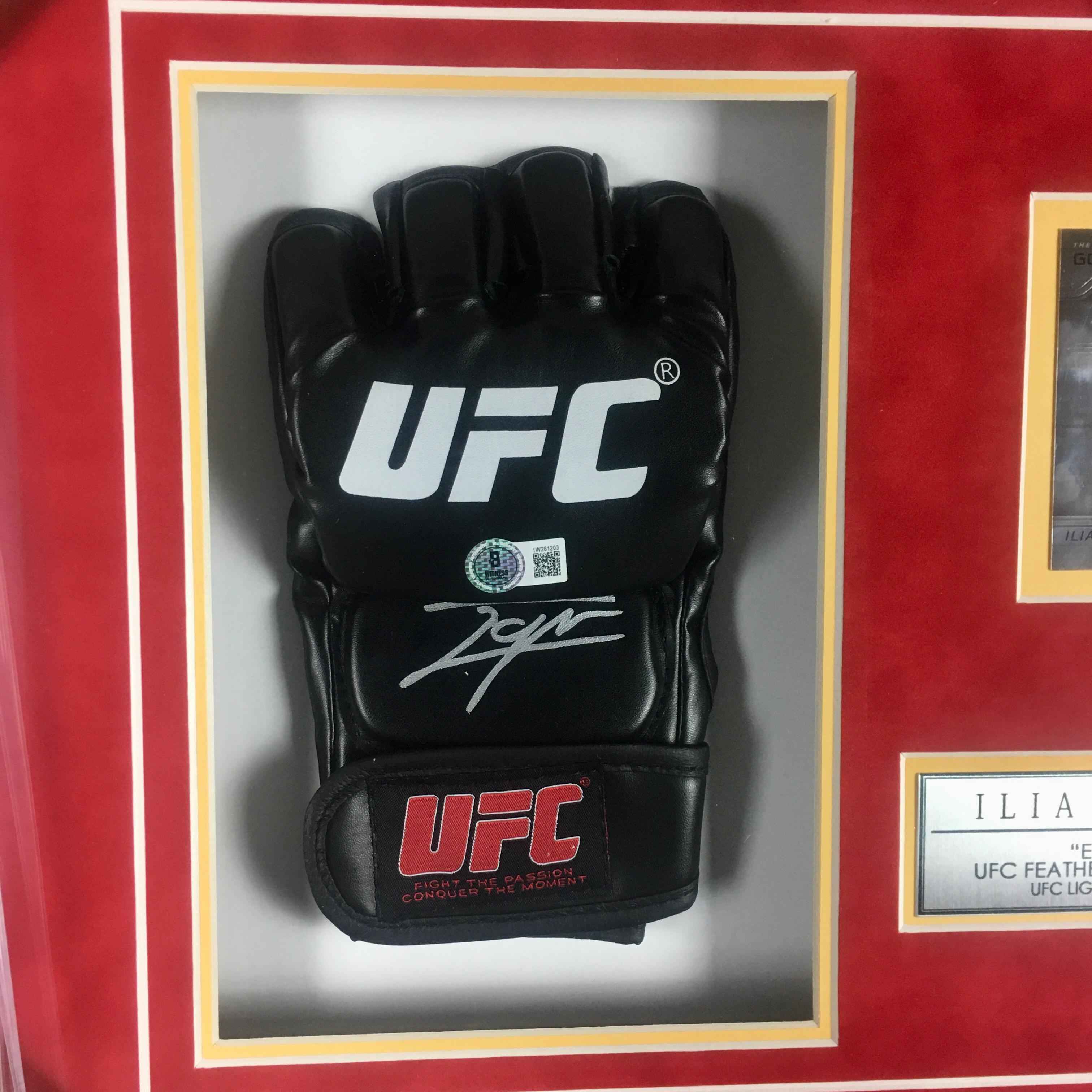 Ilia Topuria Signed Glove Framed