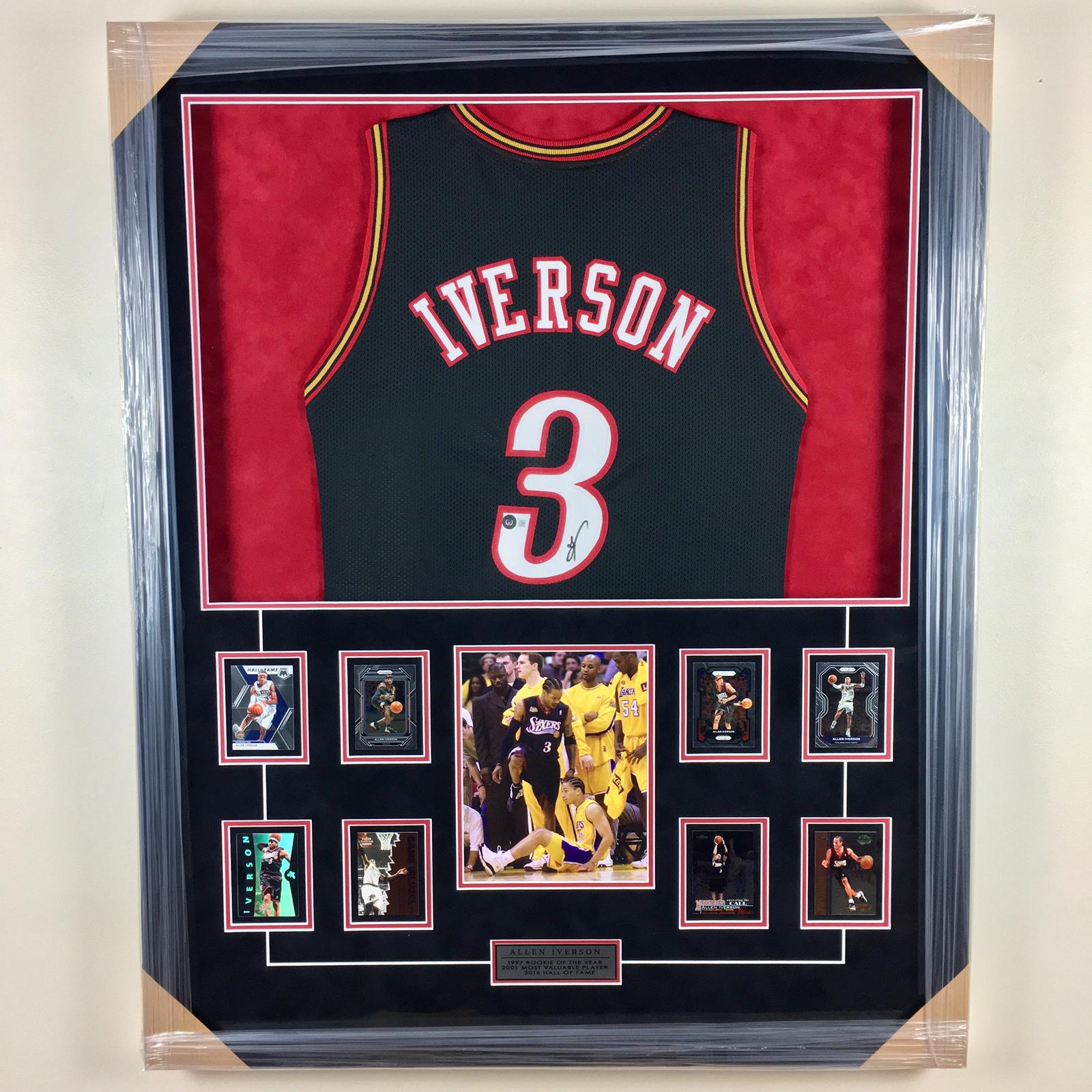 Allen Iverson Signed Jersey Framed