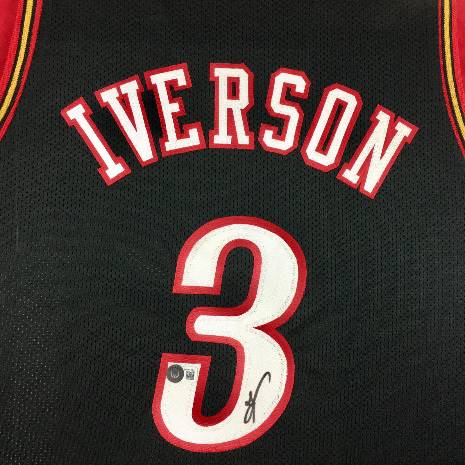 Allen Iverson Signed Jersey Framed