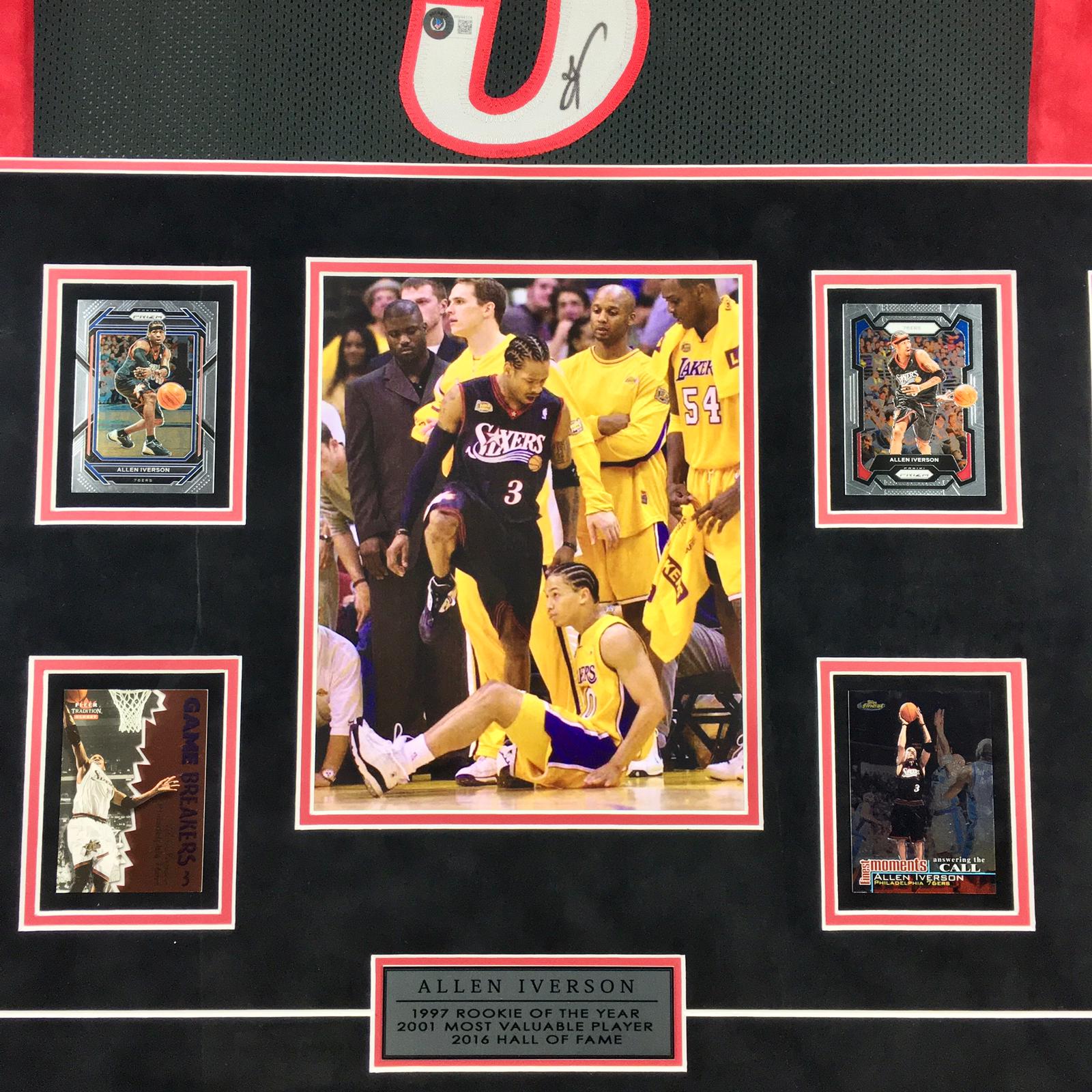 Allen Iverson Signed Jersey Framed