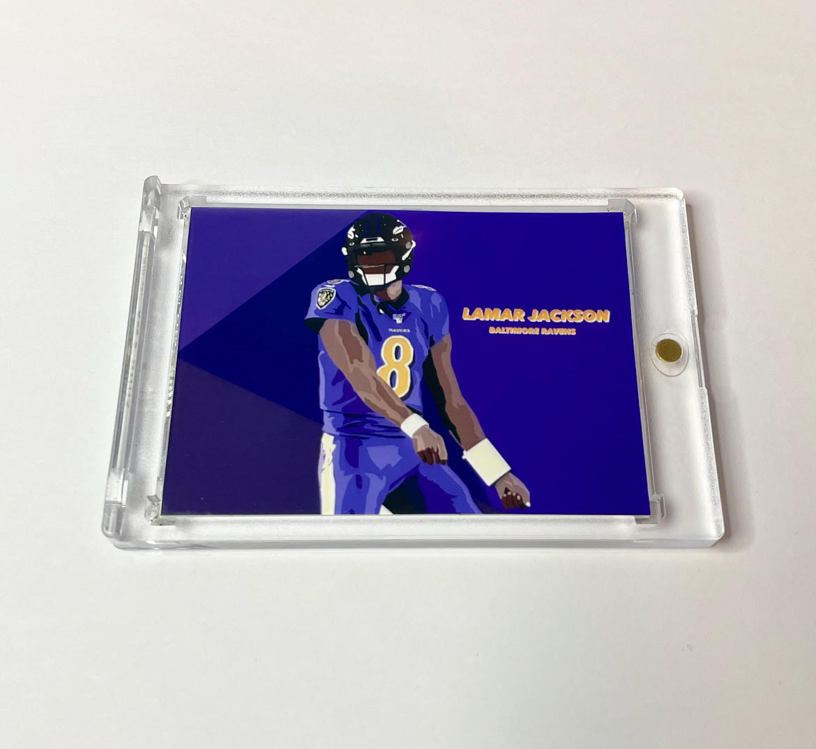 Custom Lamar Jackson Shield Card