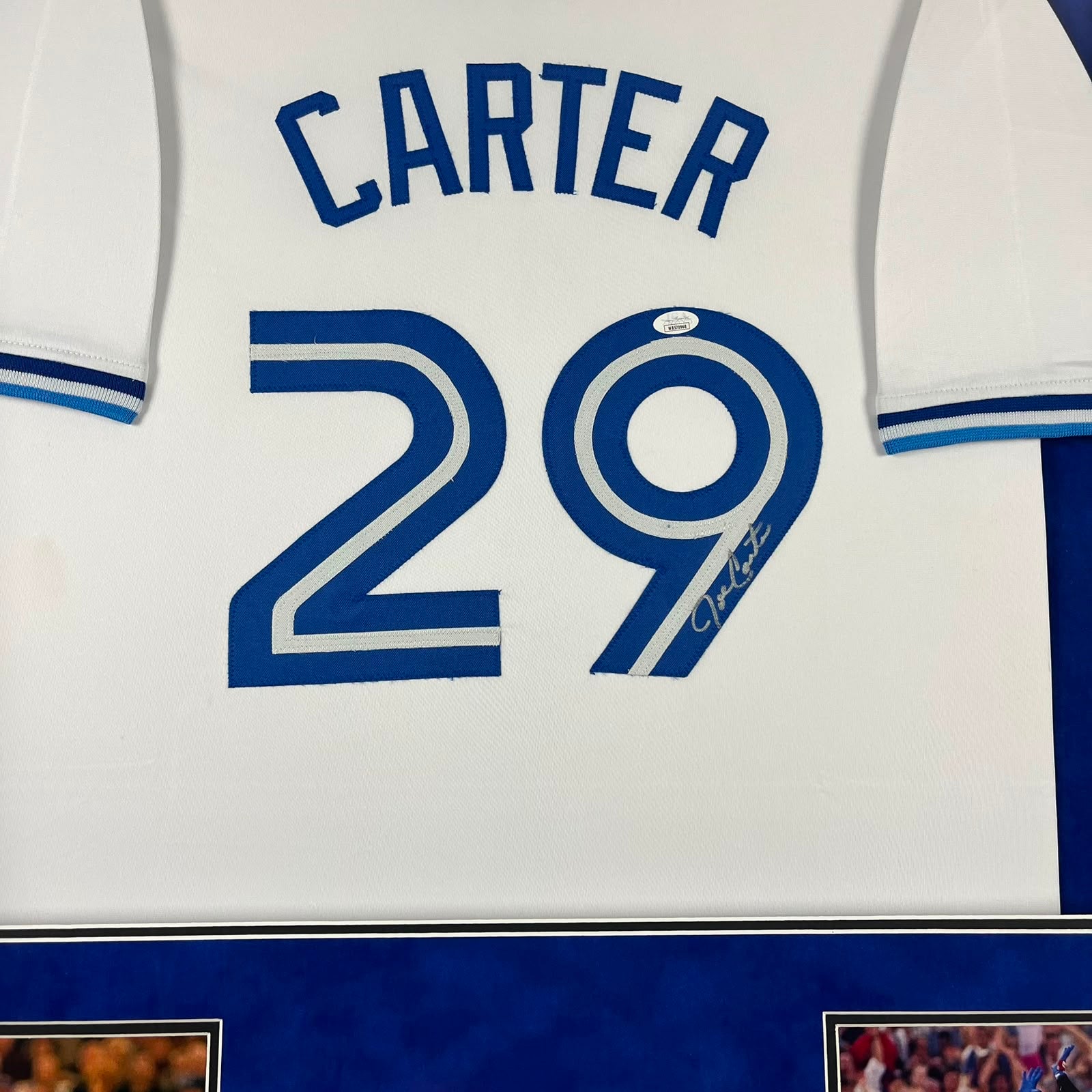 Joe Carter Signed Jersey Framed