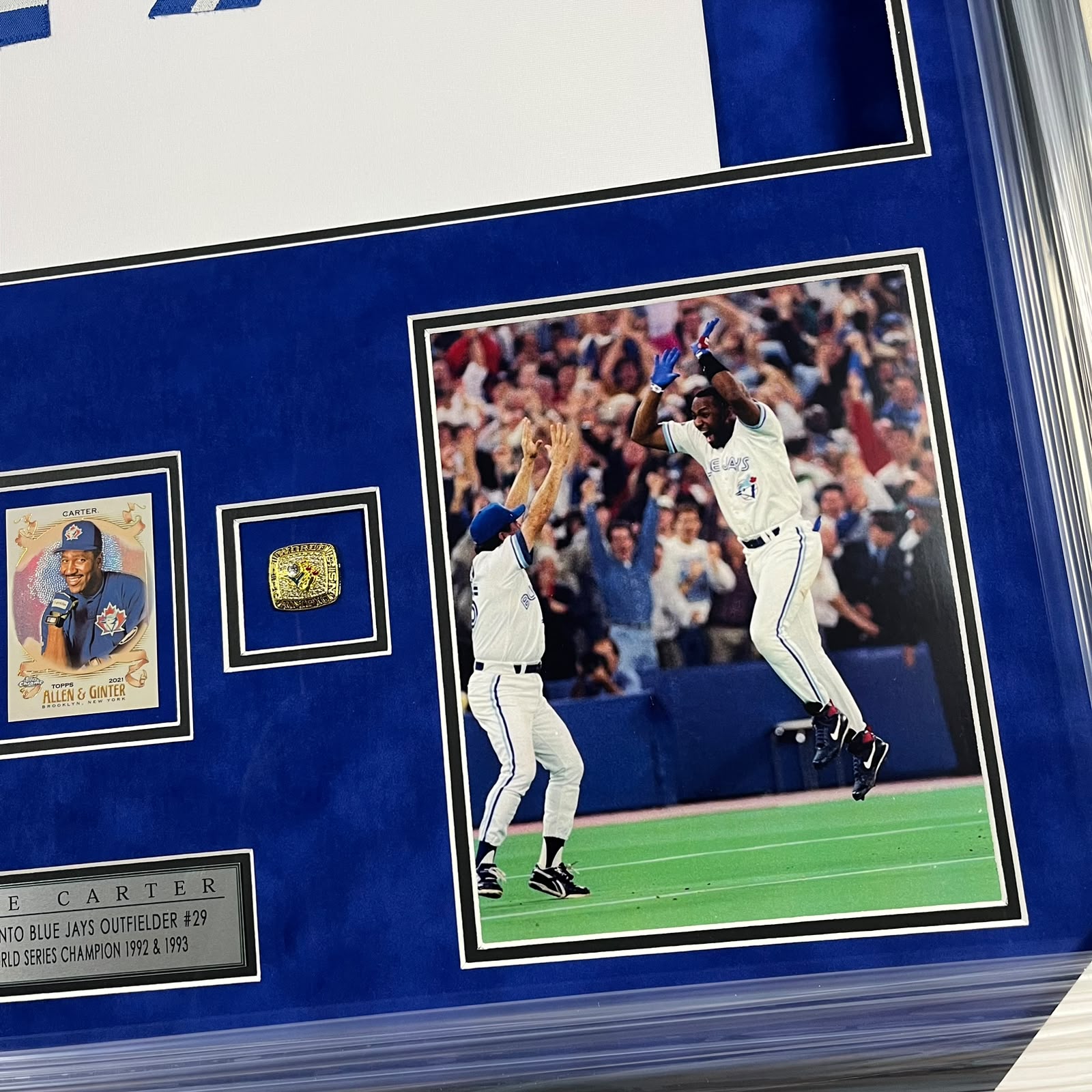 Joe Carter Signed Jersey Framed