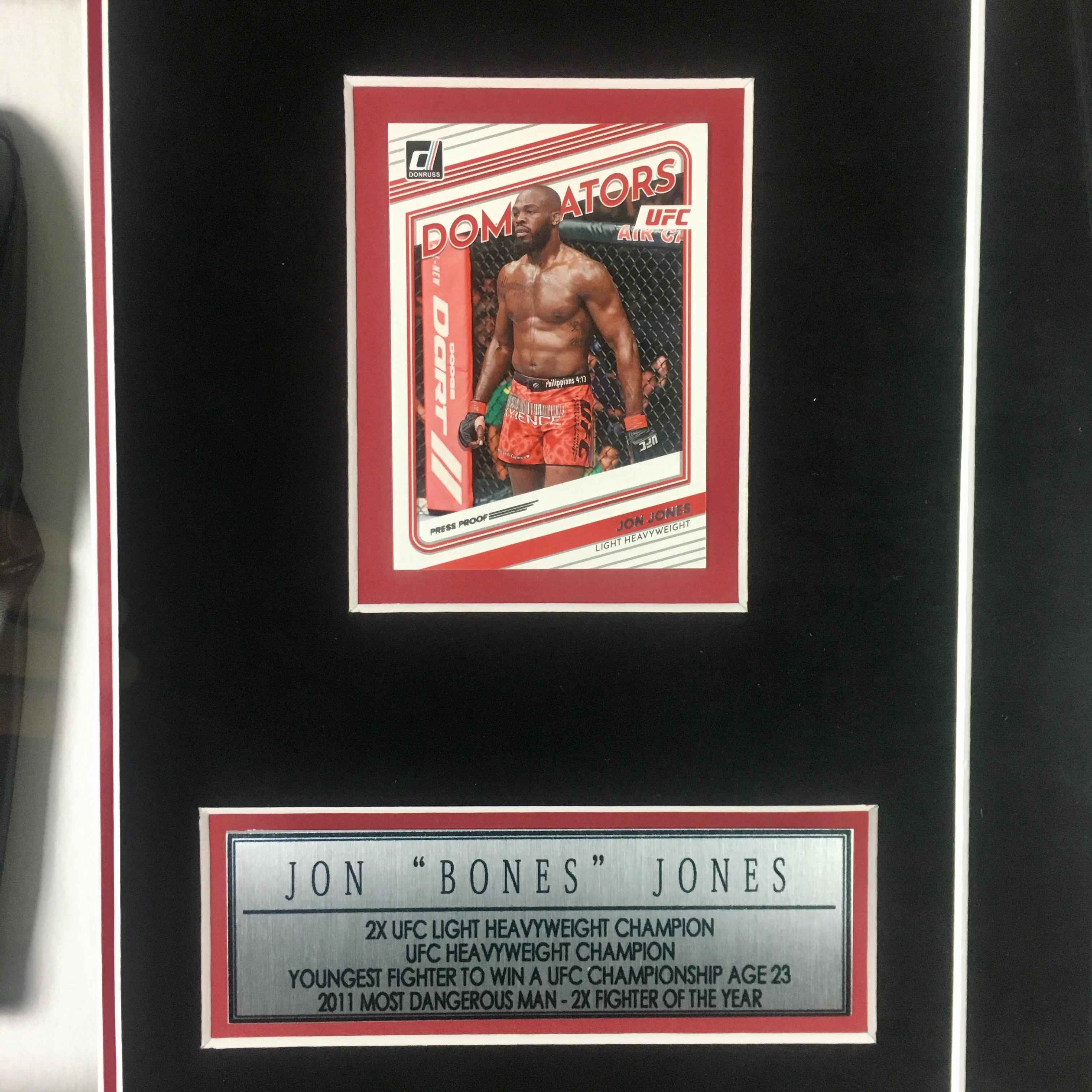 Jon Jones Signed Glove Framed