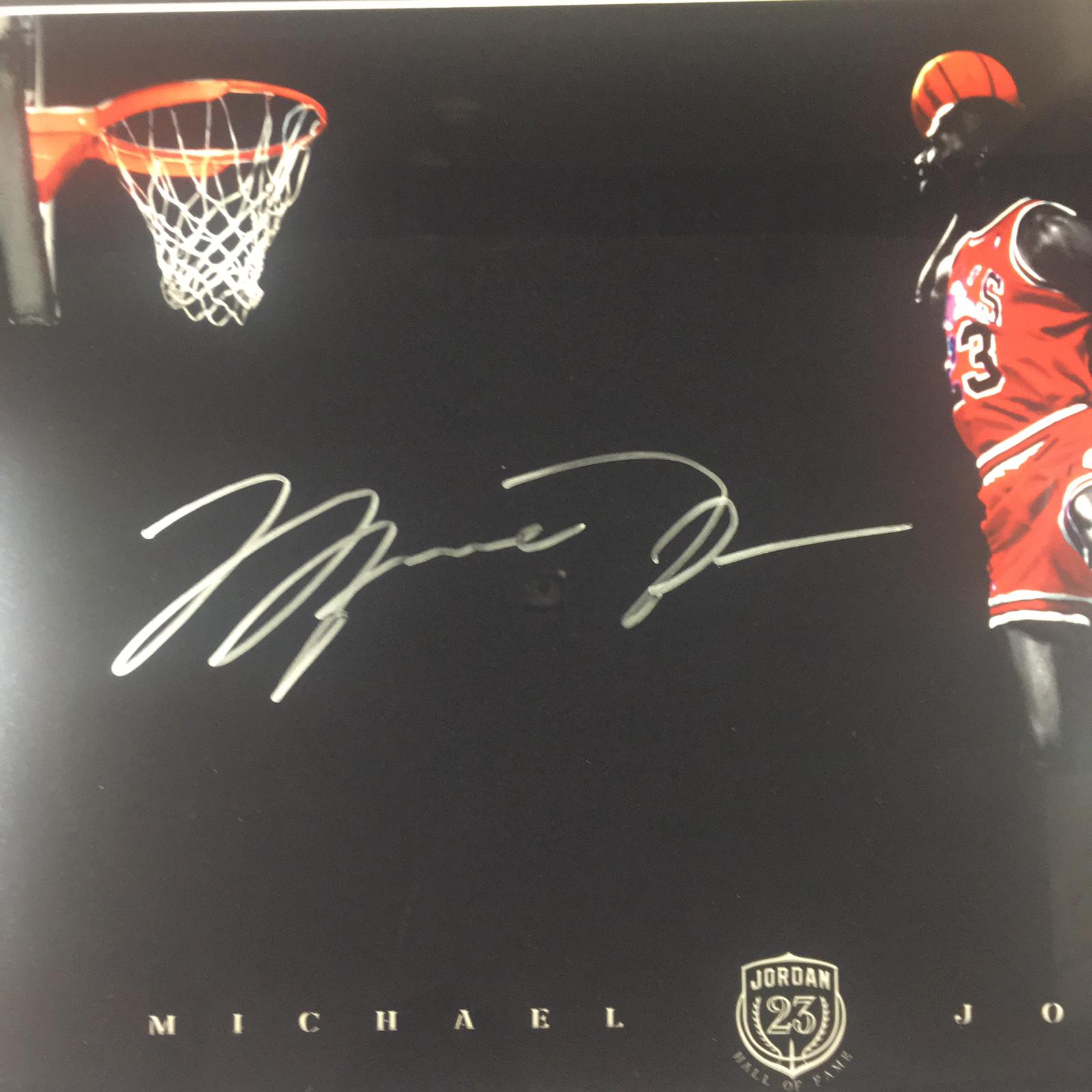 Michael Jordan Signed Poster Framed
