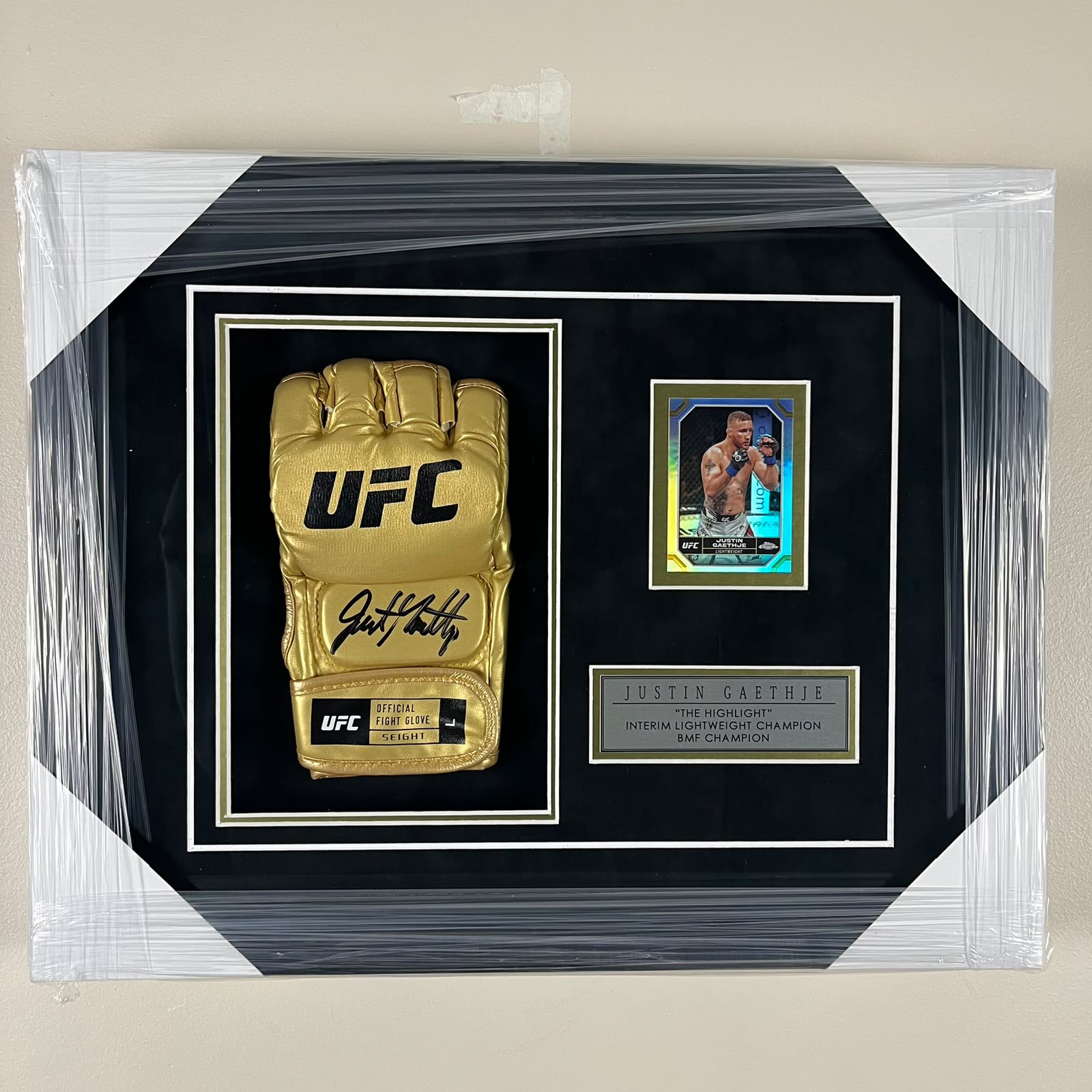 Justin Gaethje Signed Glove Framed