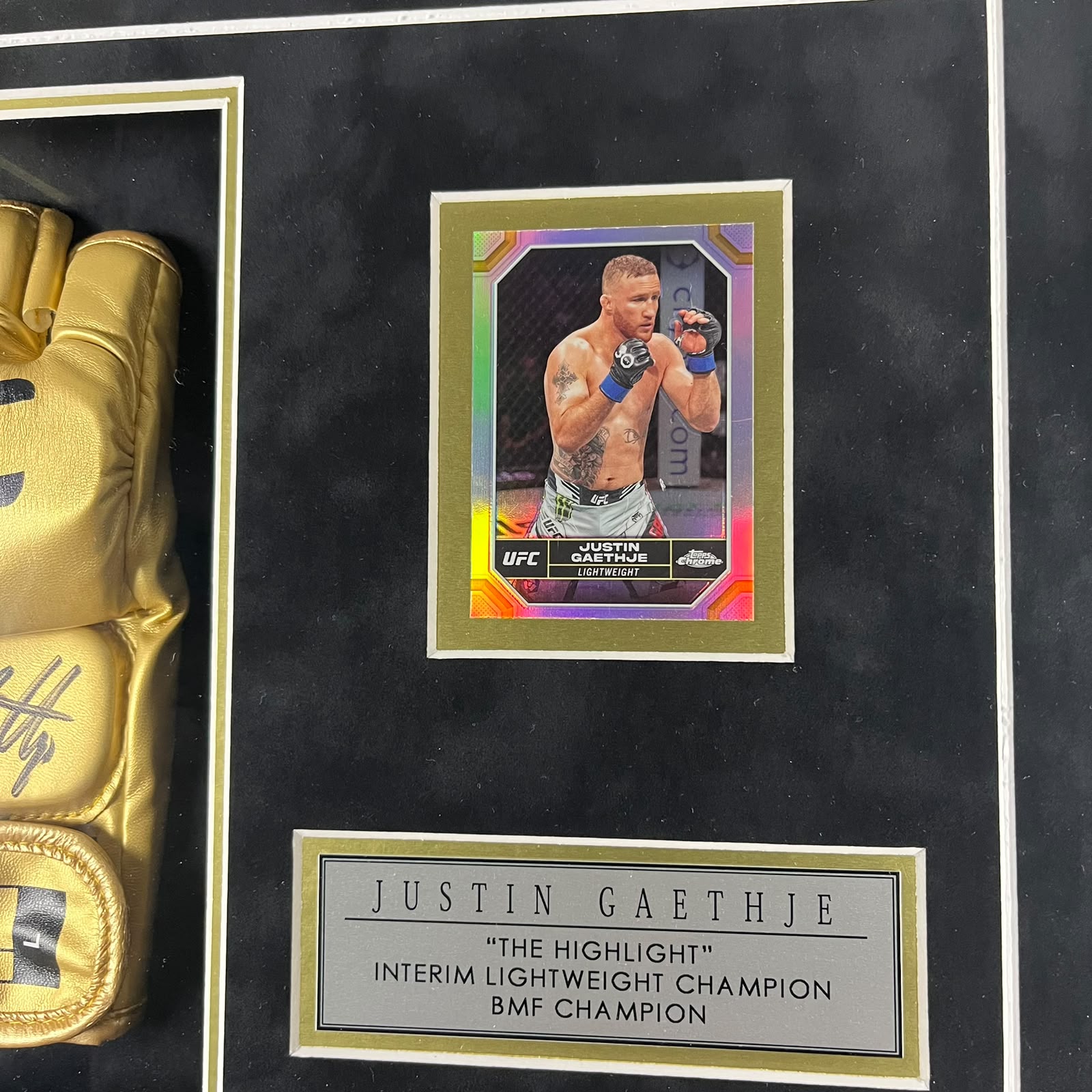 Justin Gaethje Signed Glove Framed