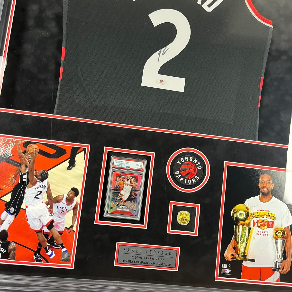 Kawhi Leonard Signed Jersey Framed