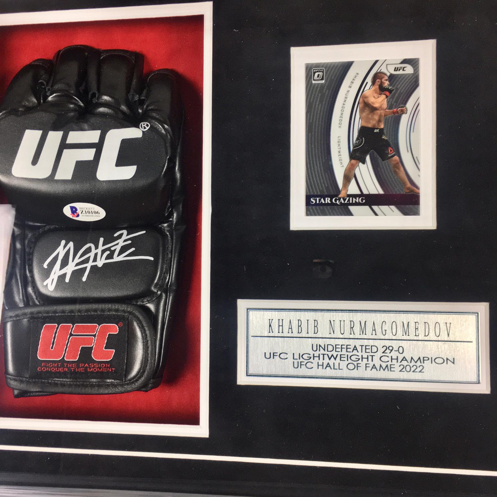 Khabib Nurmagomedov Signed Glove Framed