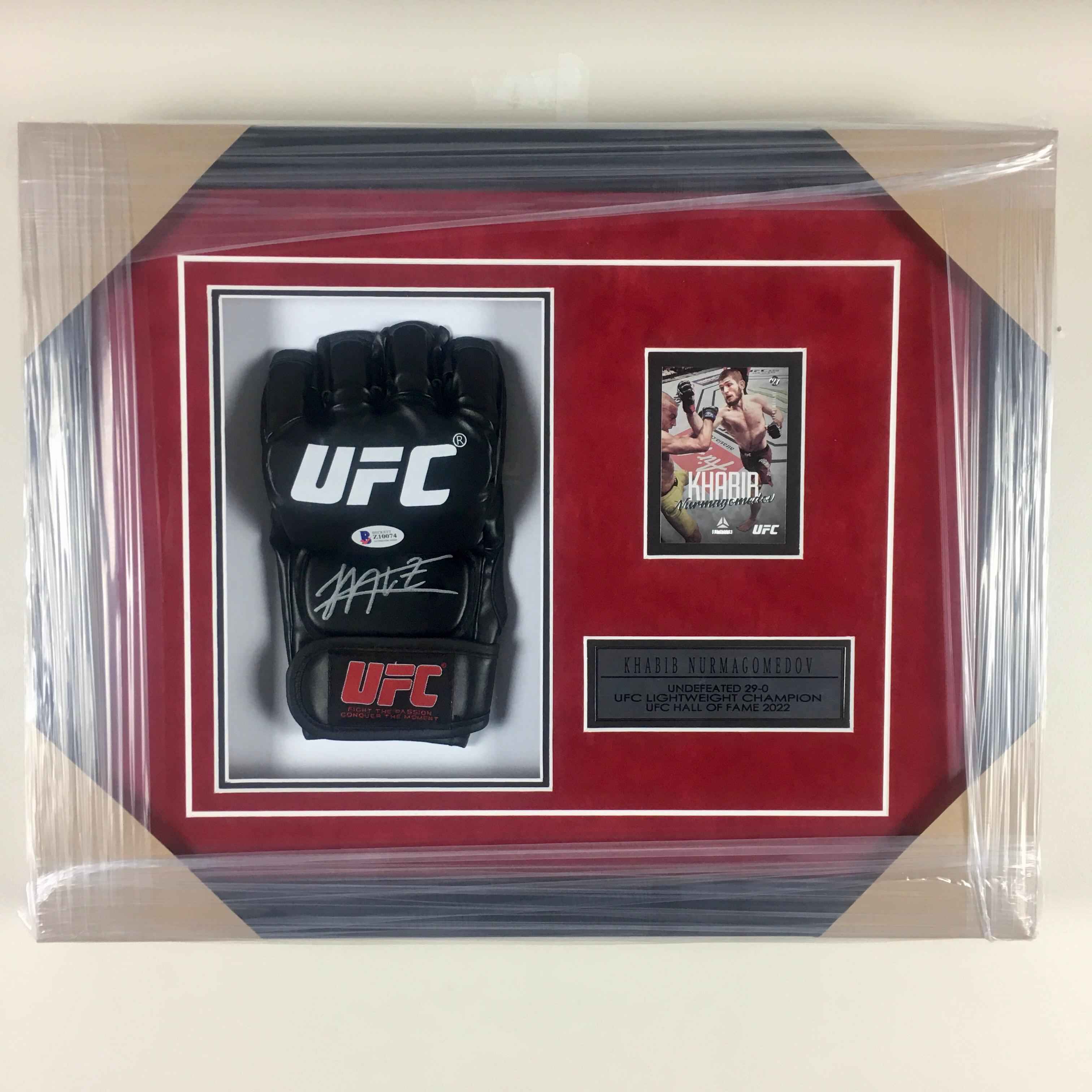 Khabib Nurmagomedov Signed Glove Framed