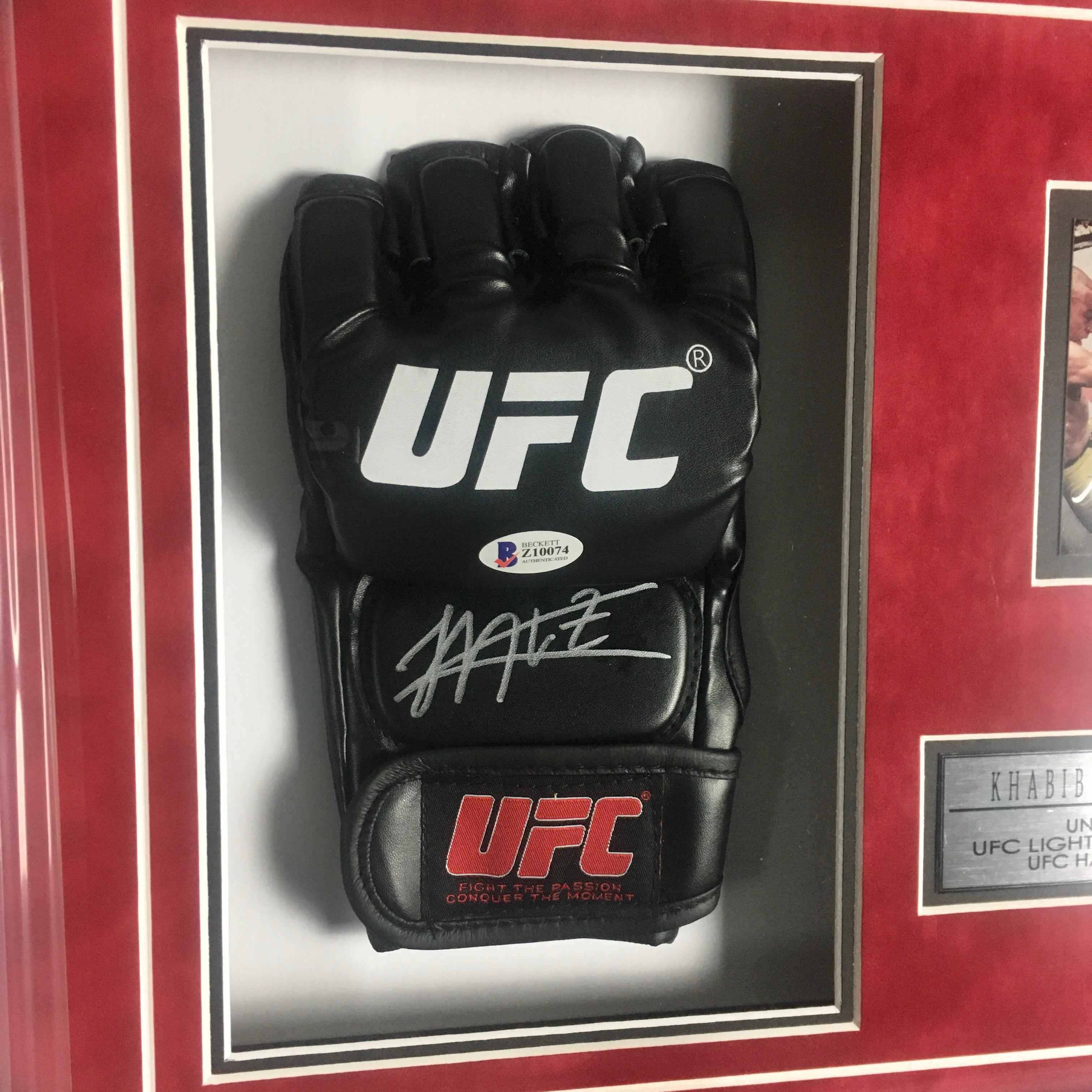Khabib Nurmagomedov Signed Glove Framed