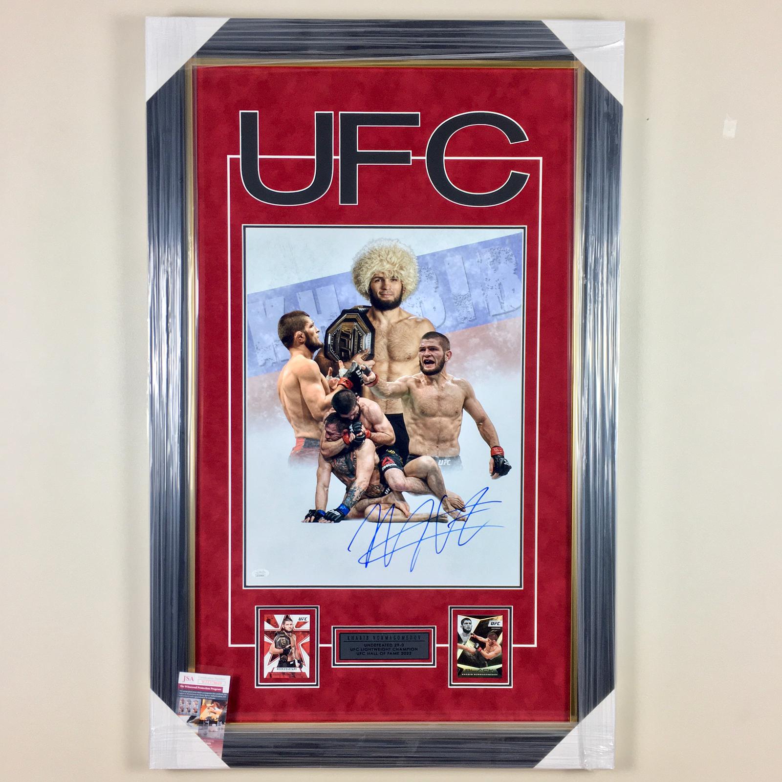 Khabib Nurmagomedov Signed Photo Framed