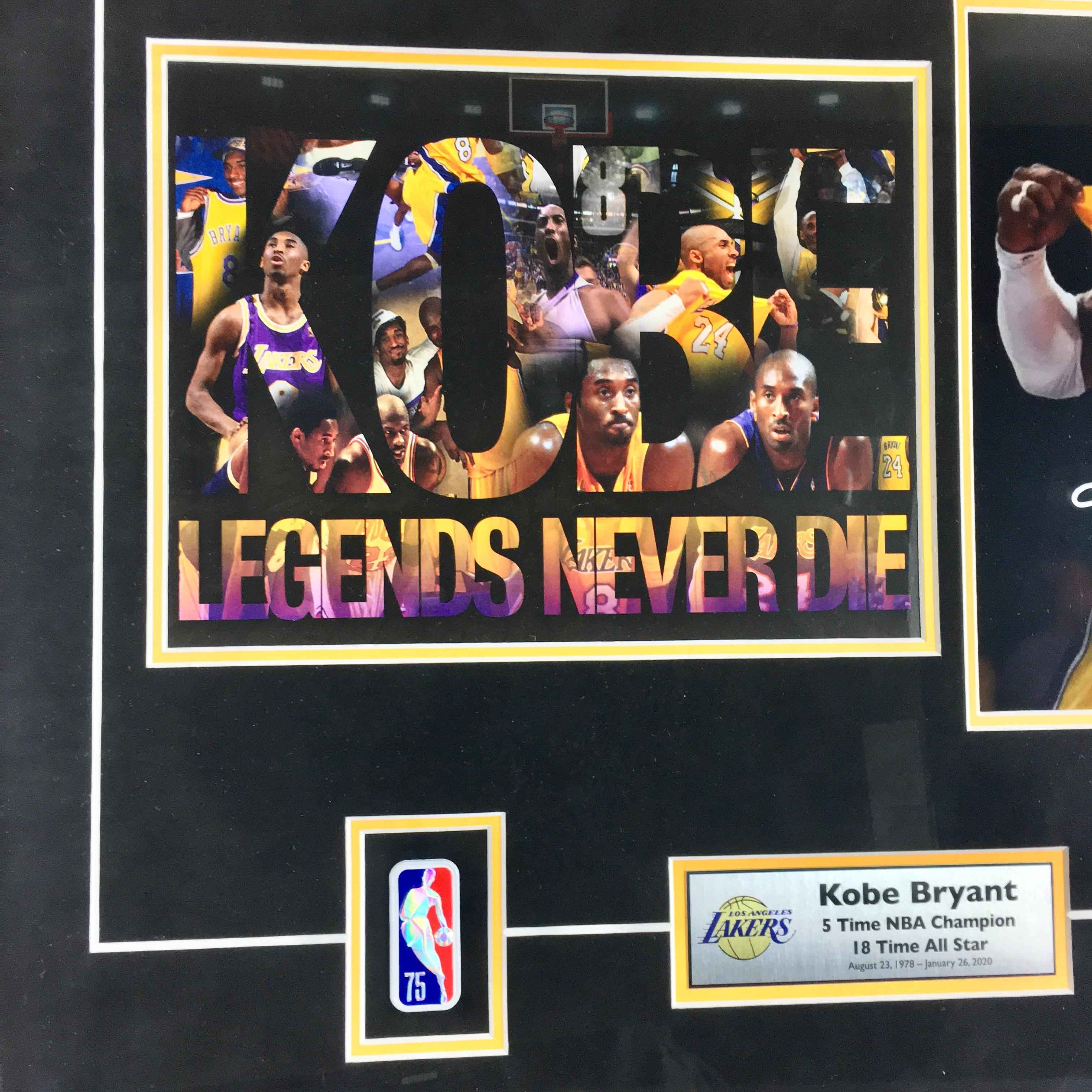 Kobe Bryant Signed Photo Framed
