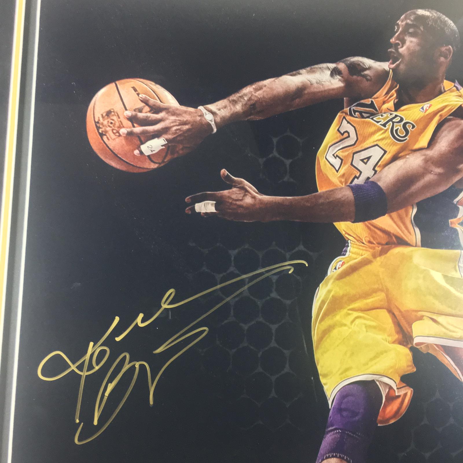 Kobe Bryant Signed Poster Framed