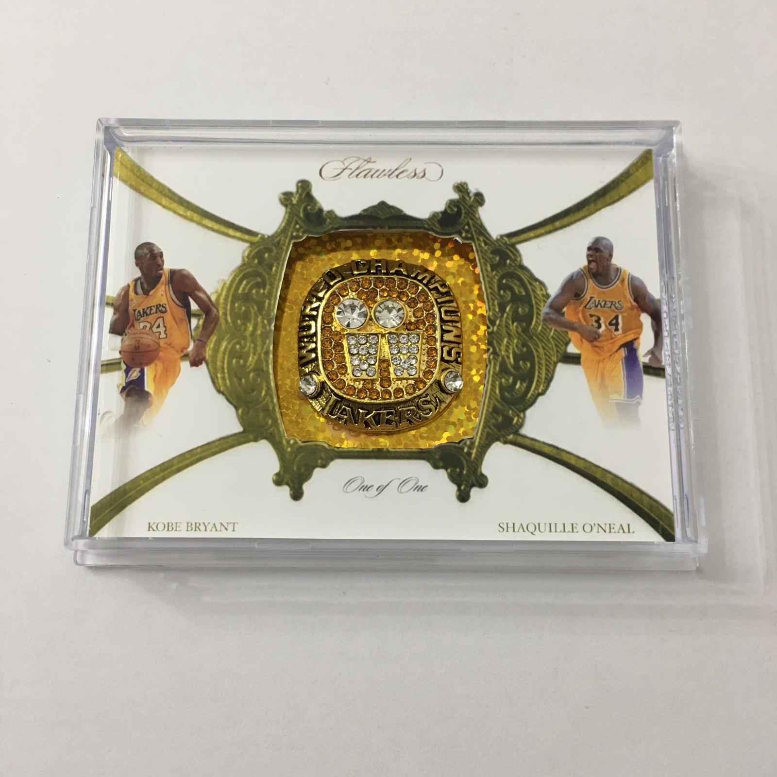 Custom Kobe Bryant & Shaq Dual Ring Card