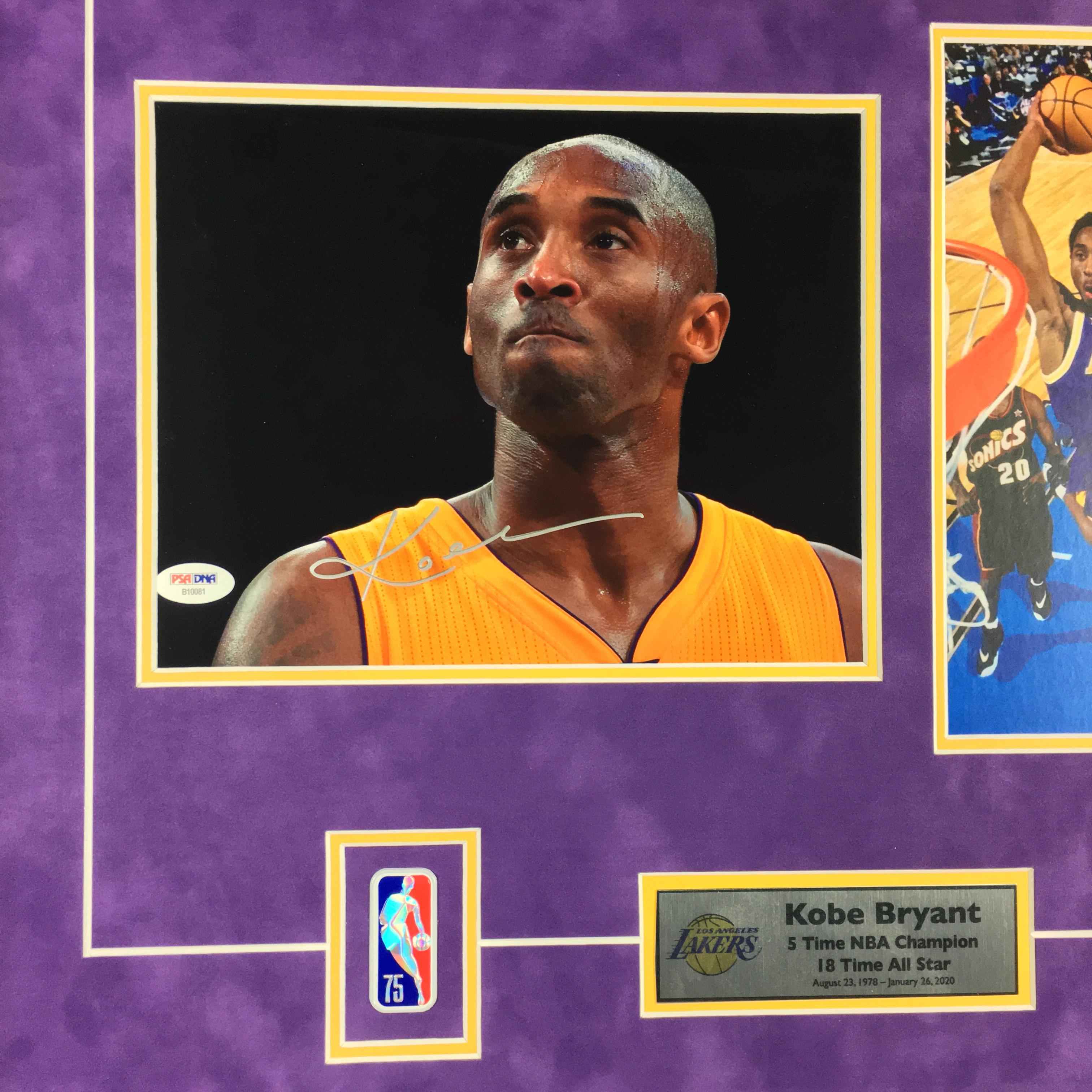 Kobe Bryant Signed Photo Framed