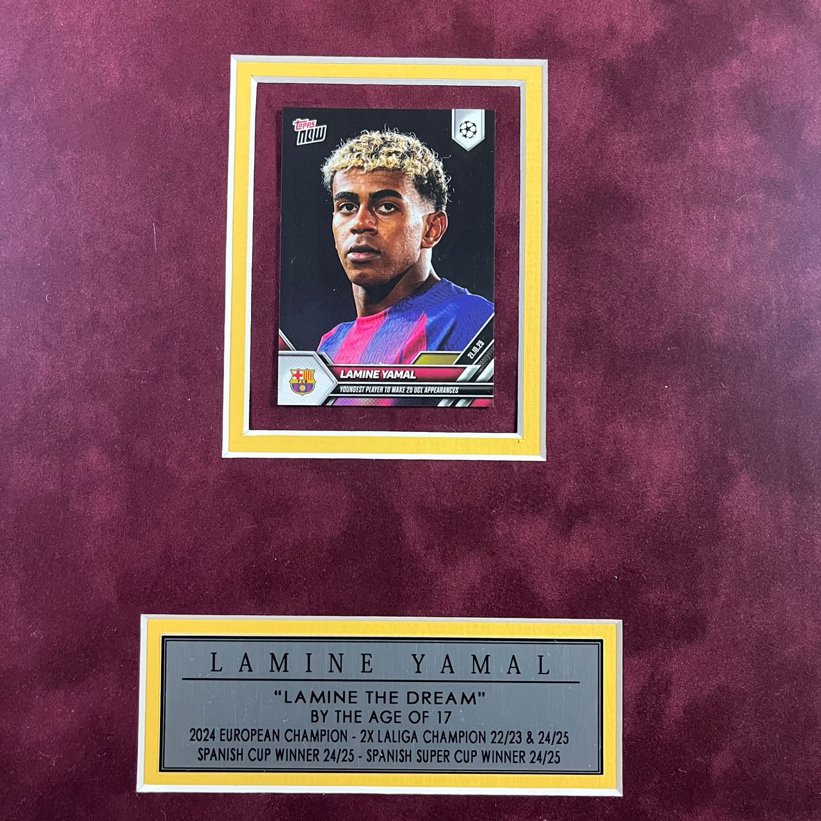 Lamine Yamal Signed Jersey Framed