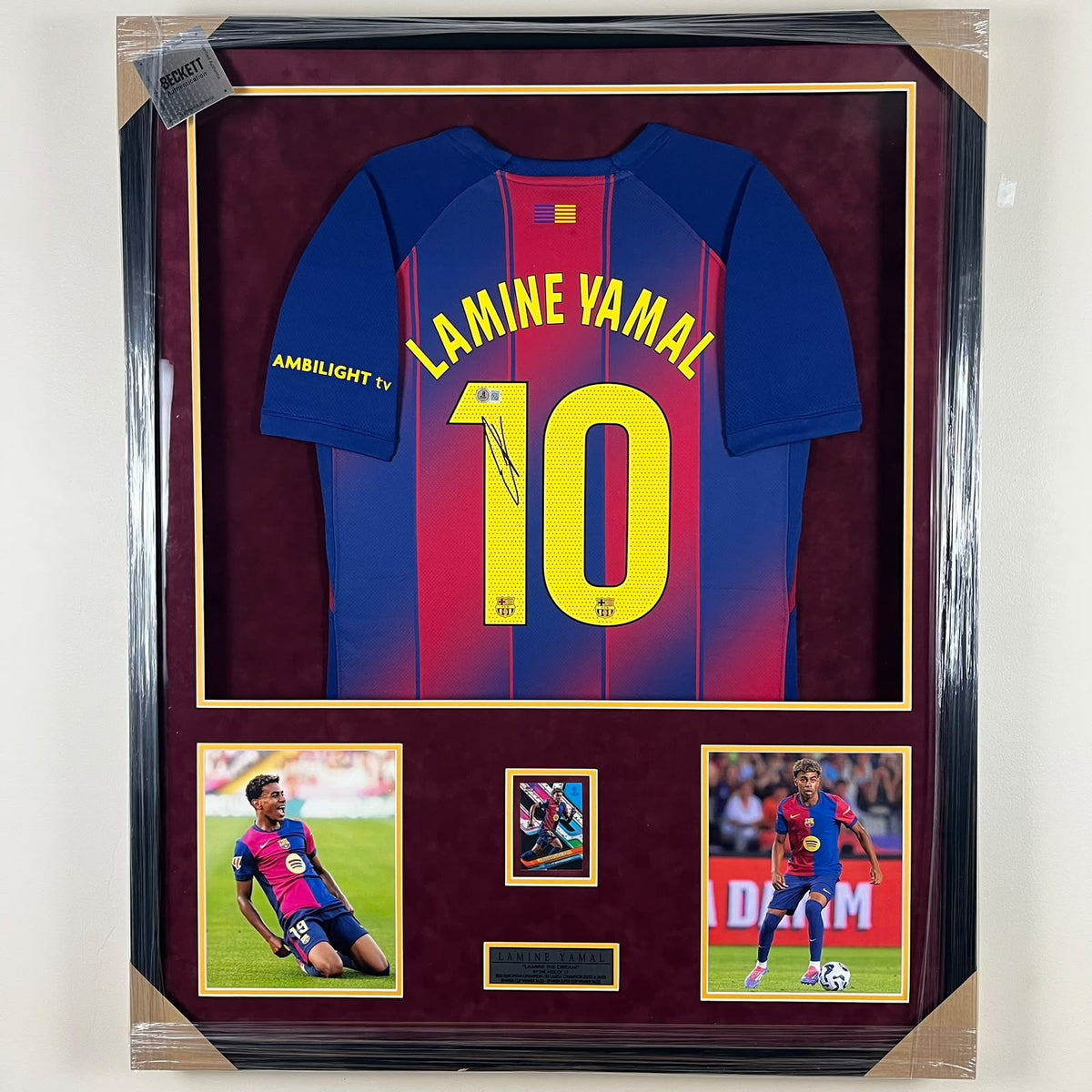 Lamine Yamal Signed Jersey Framed