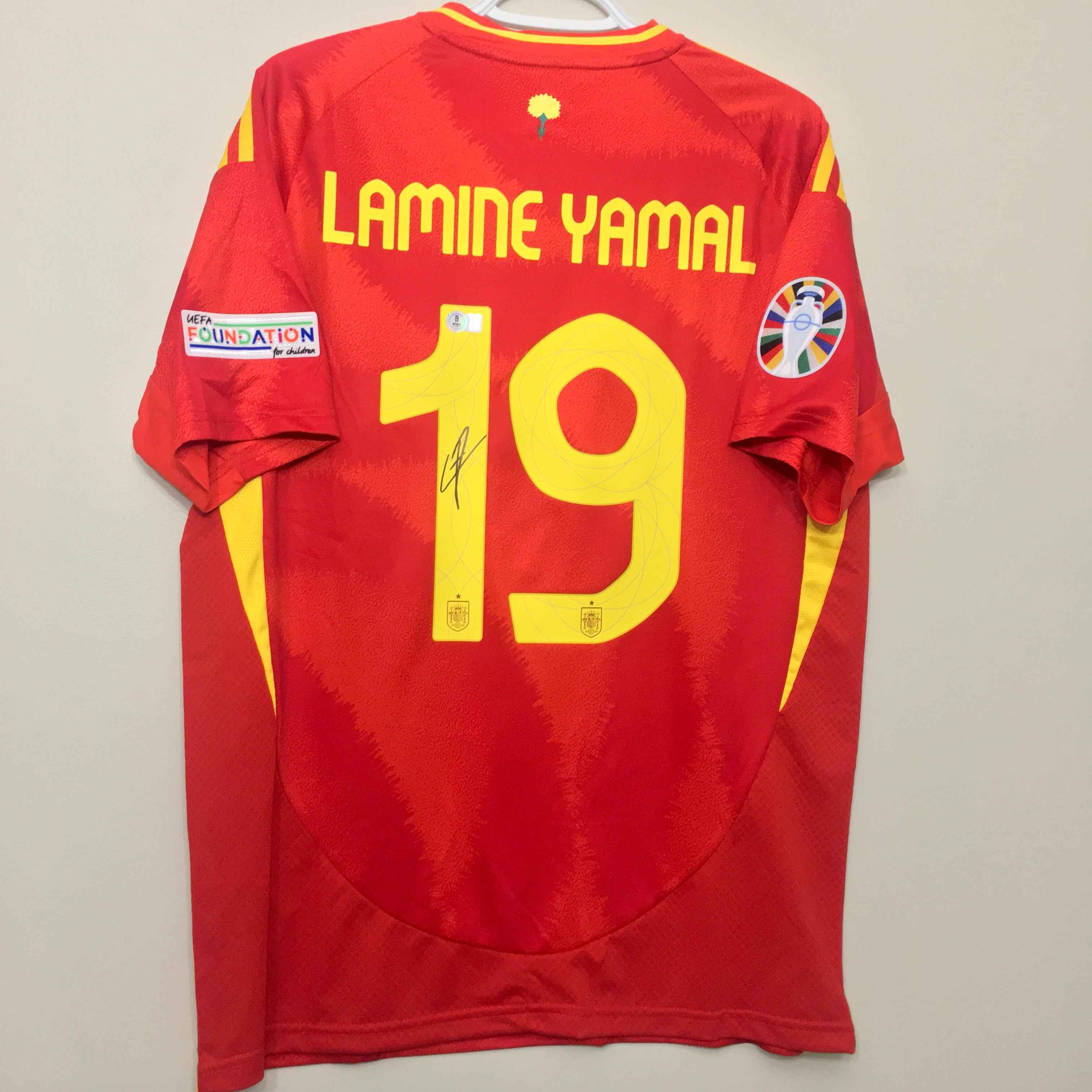 Spain Lamine Yamal Signed Jersey