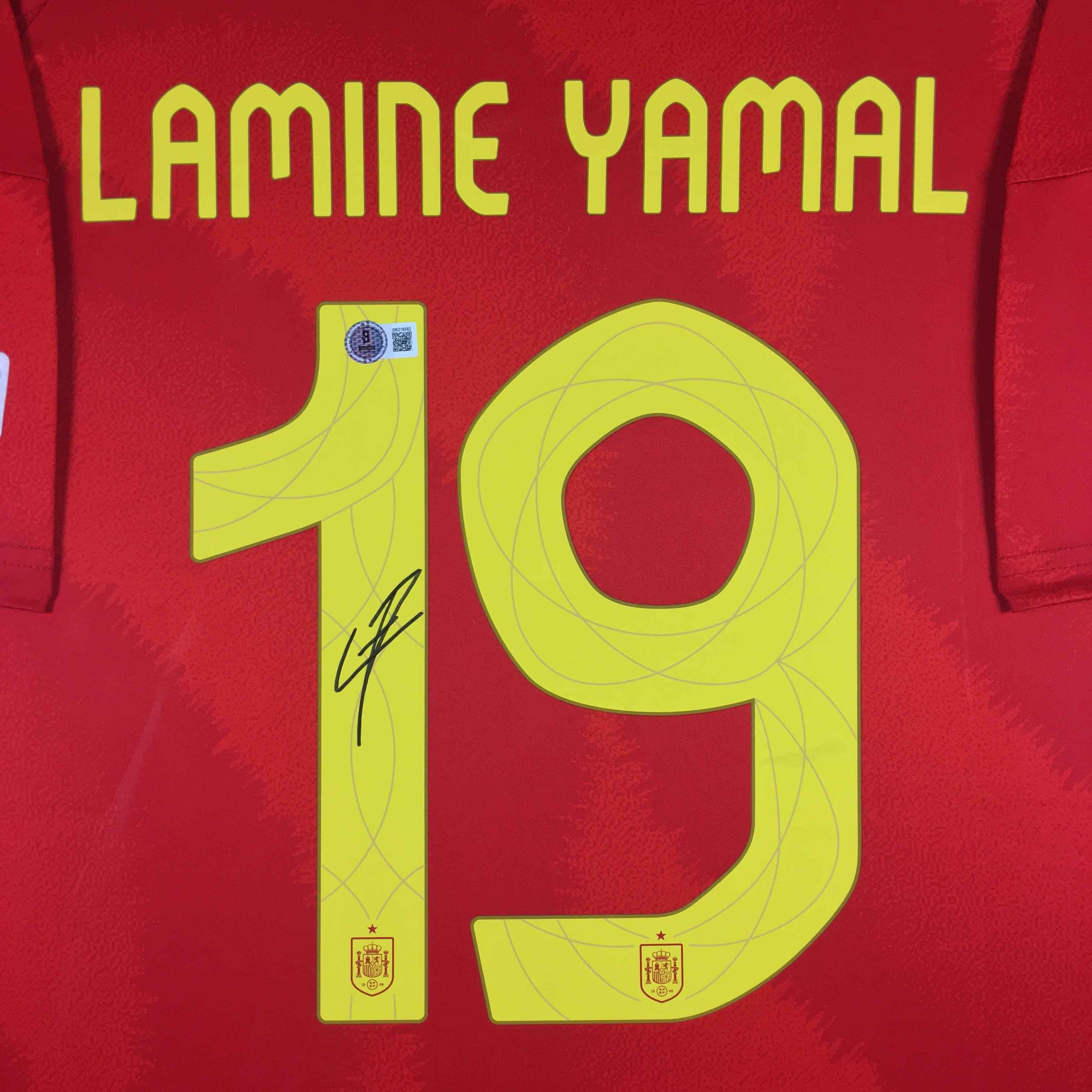Lamine Yamal Signed Jersey Framed