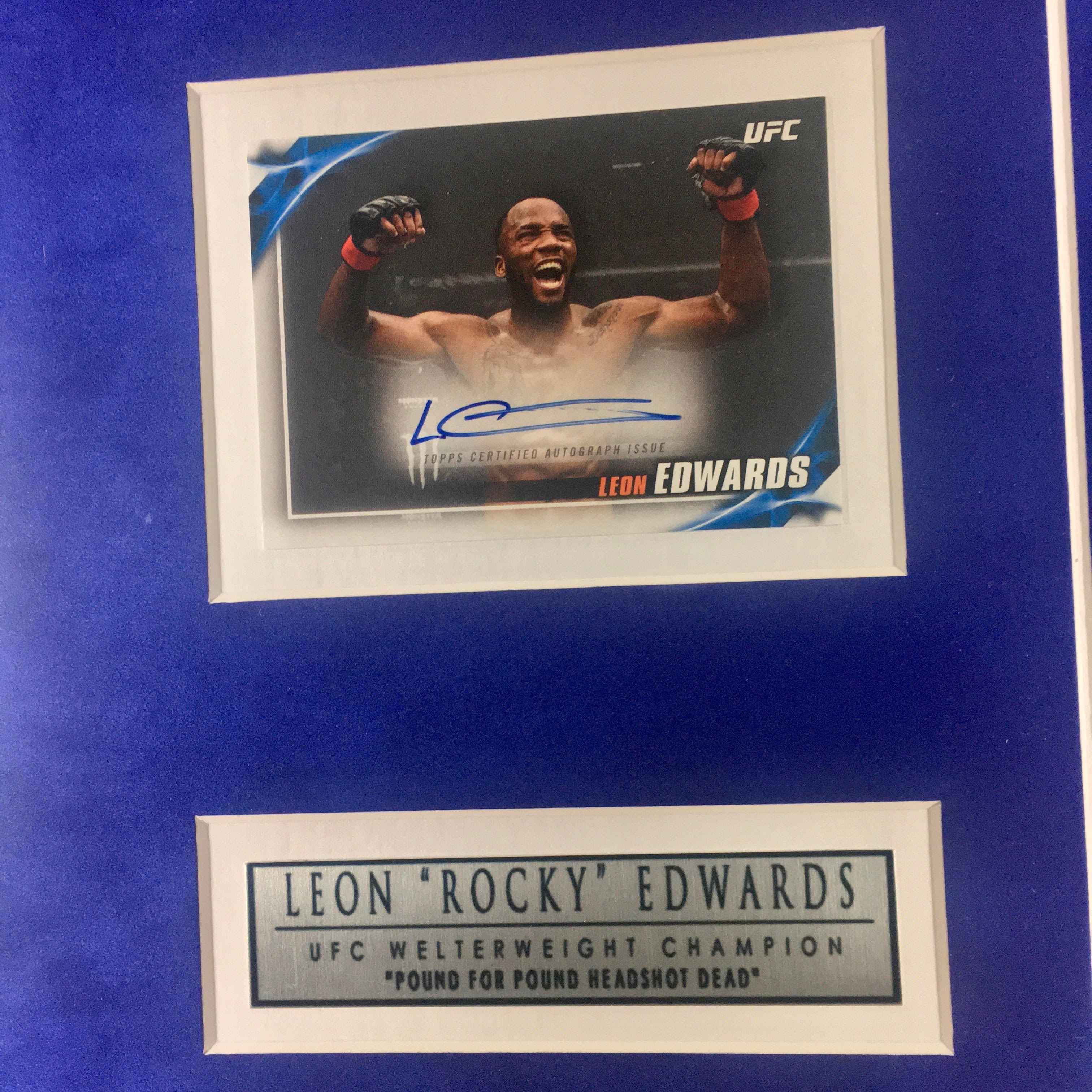 Leon Edwards Signed Glove Framed