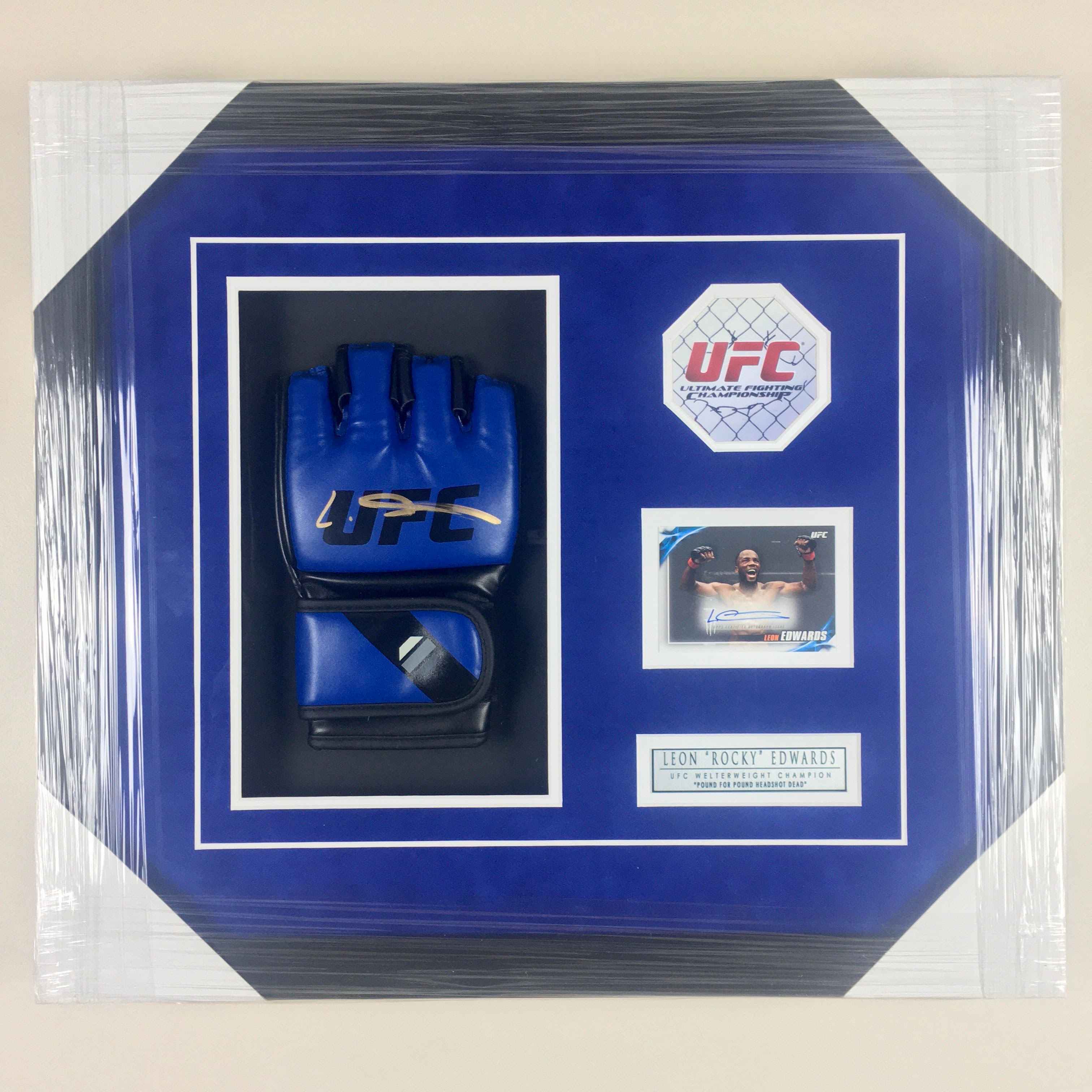 Leon Edwards Signed Glove Framed