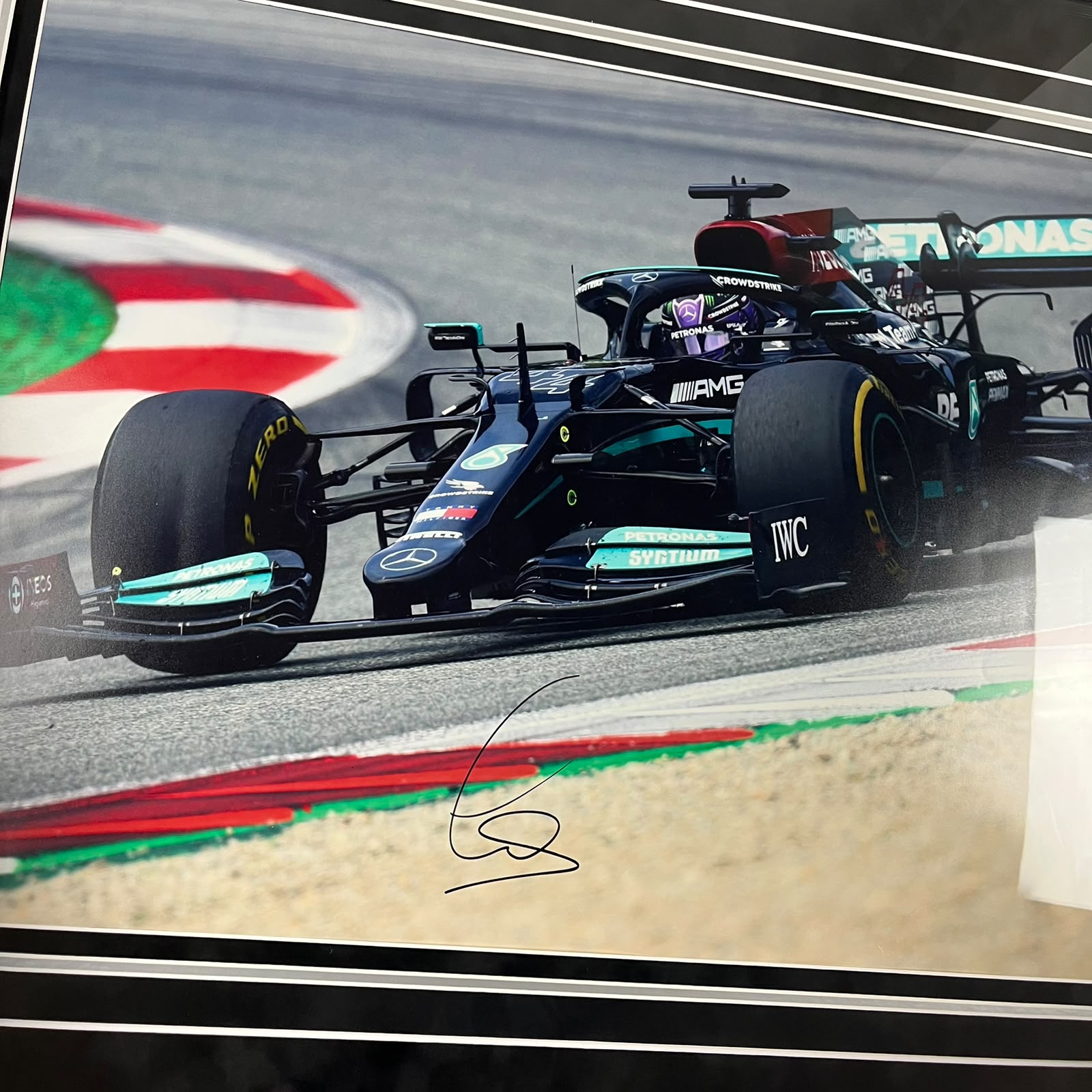 Lewis Hamilton Signed Poster Framed