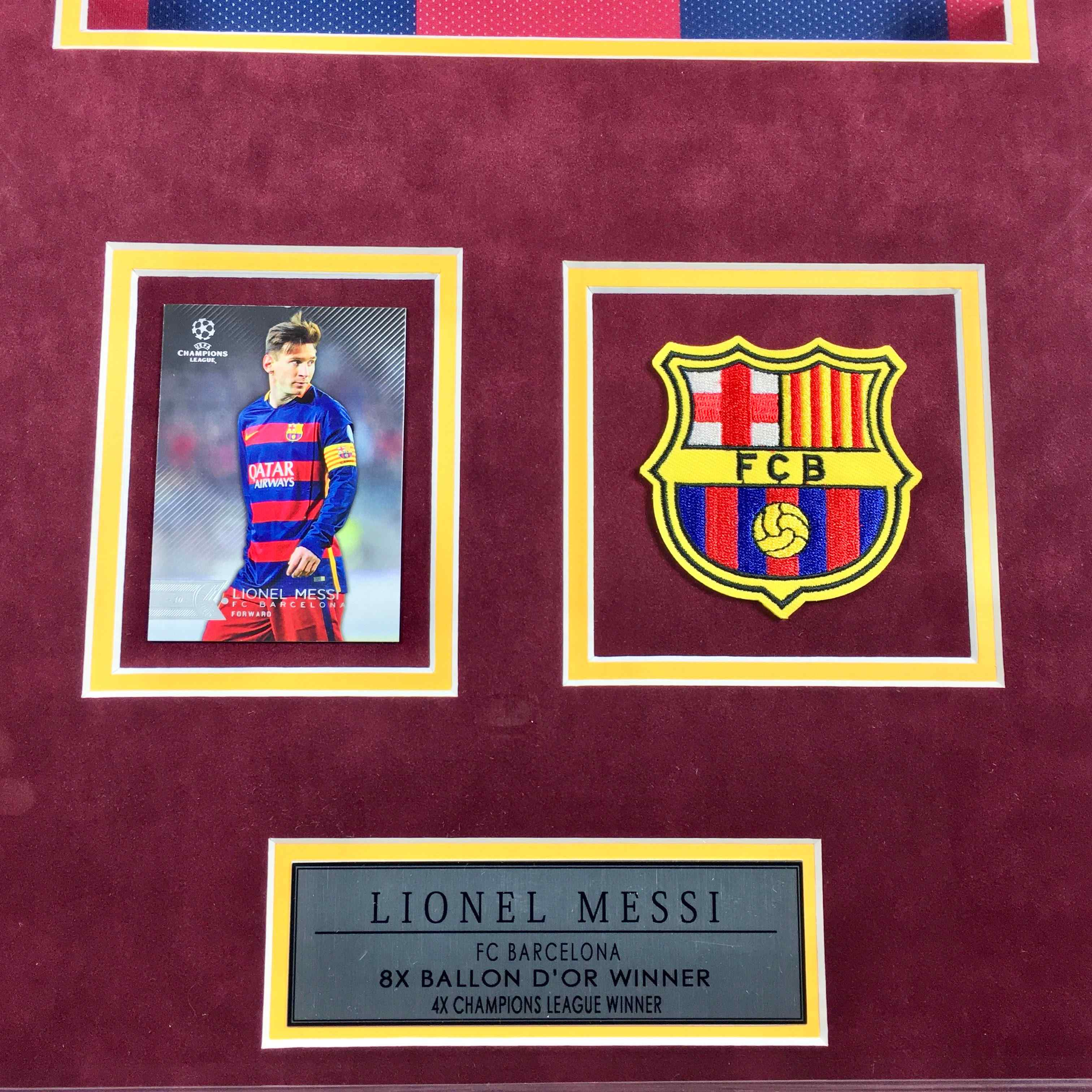 Lionel Messi Signed Jersey Framed