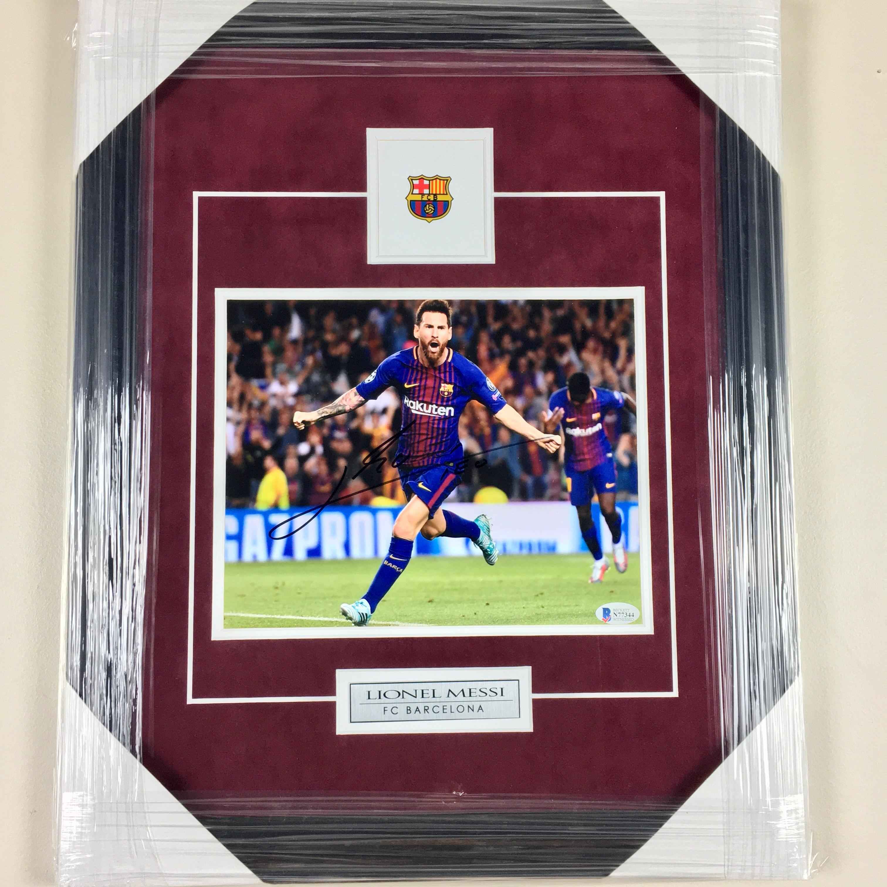 Lionel Messi Signed Photo Framed