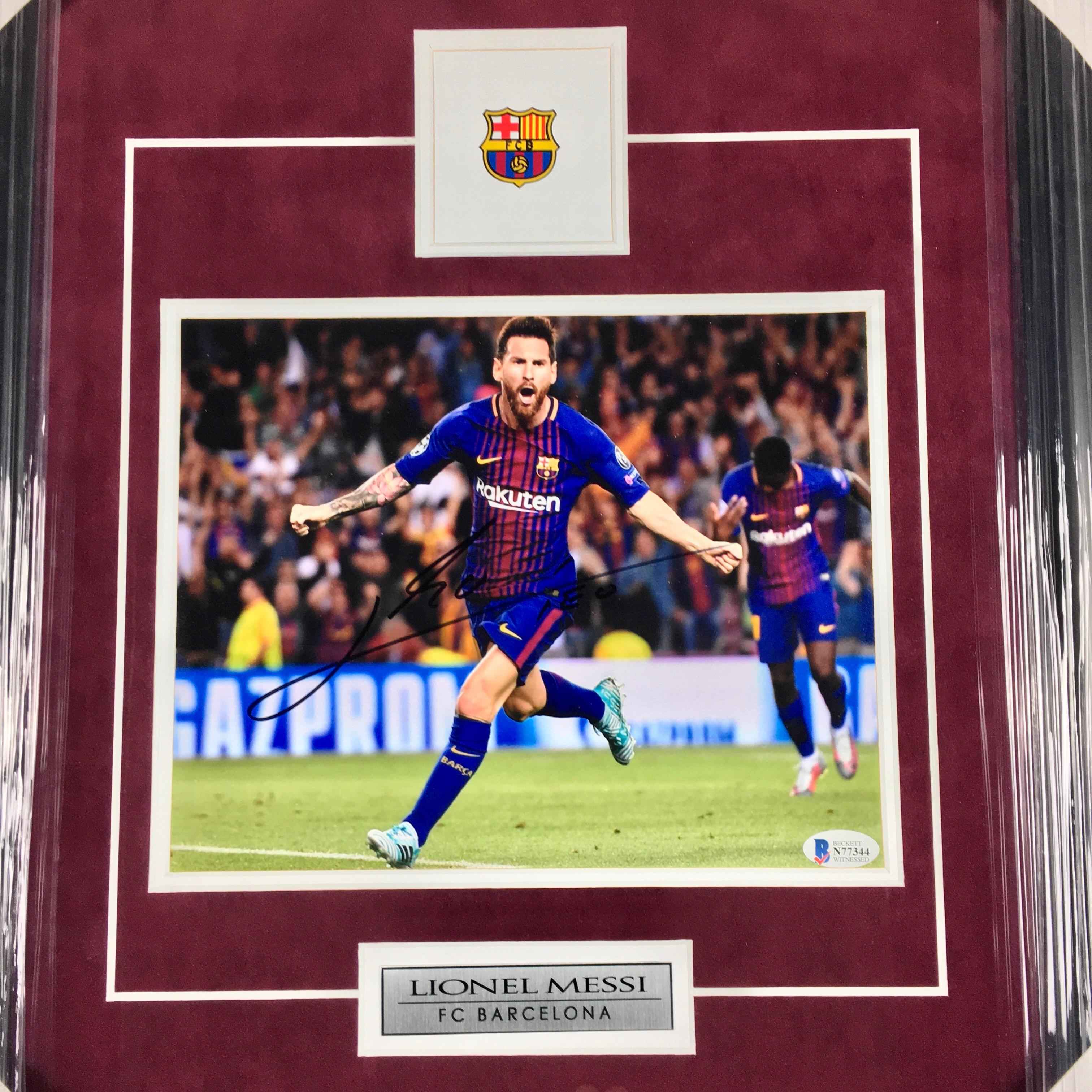 Lionel Messi Signed Photo Framed