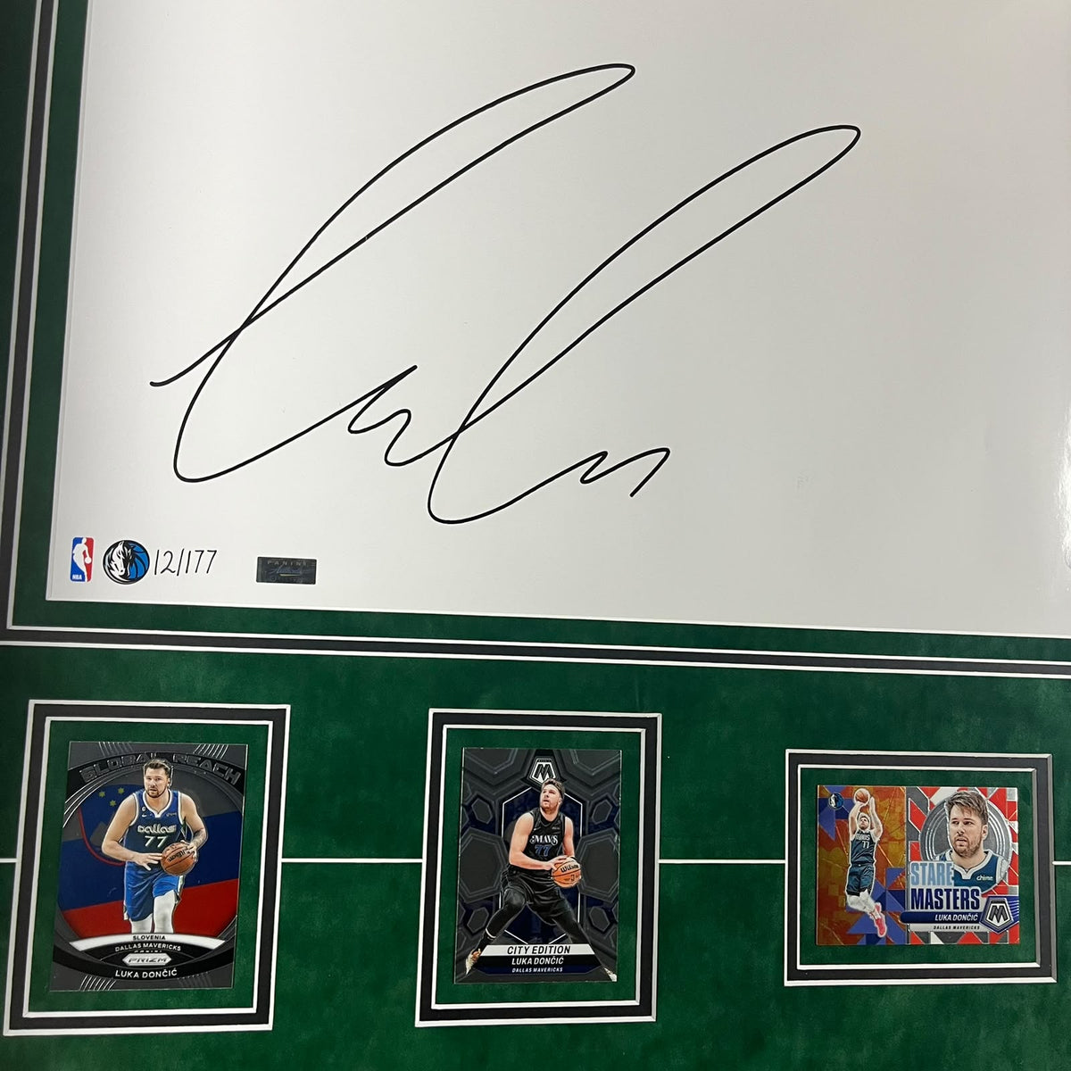 Luka Doncic Signed Poster Framed
