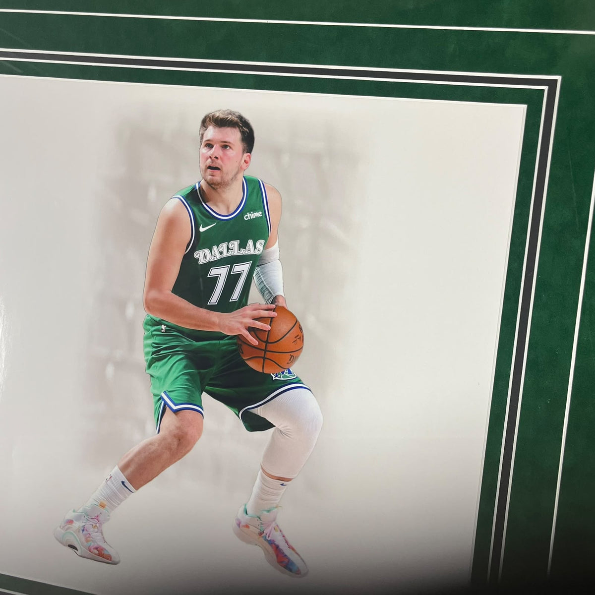 Luka Doncic Signed Poster Framed