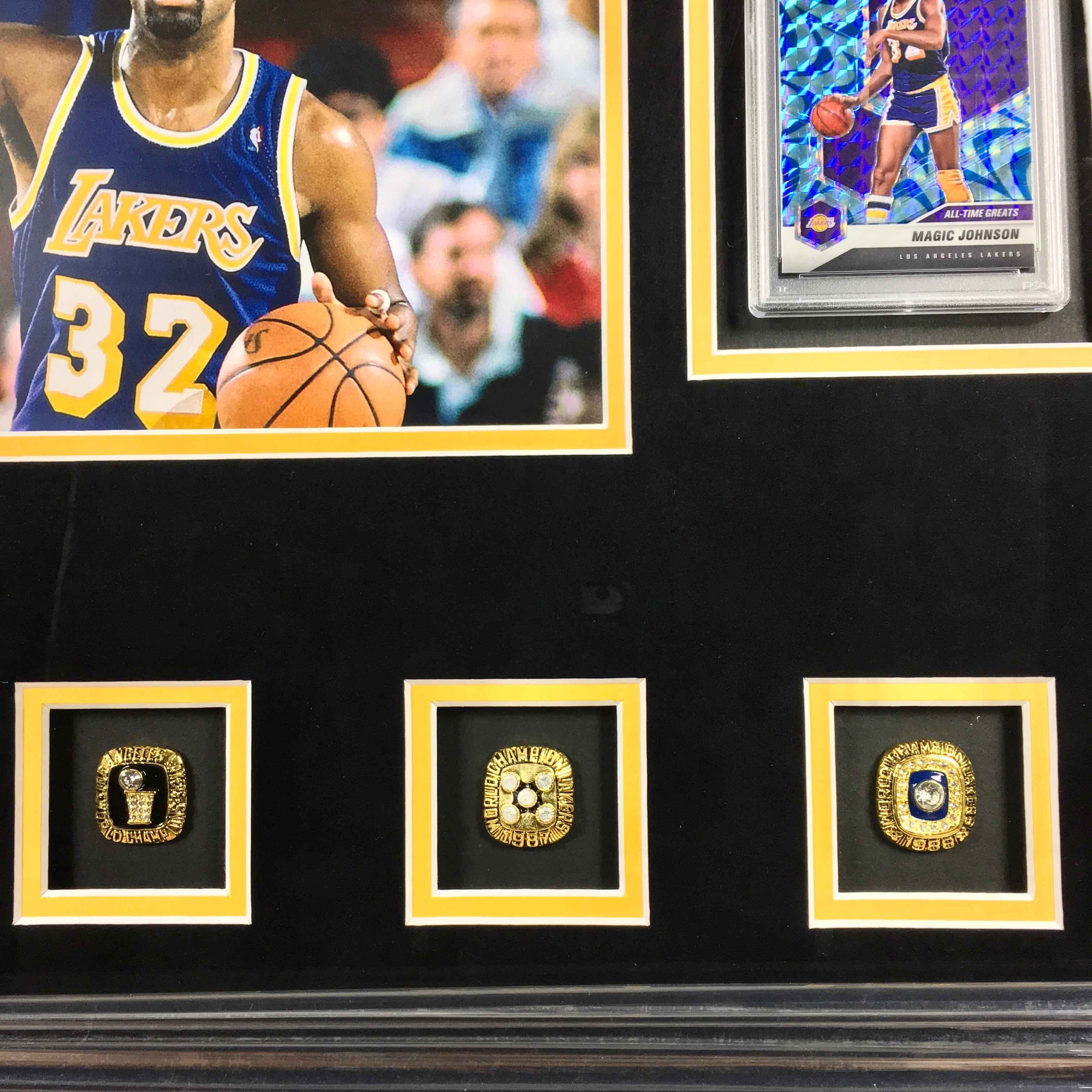 Magic Johnson Signed Jersey Framed