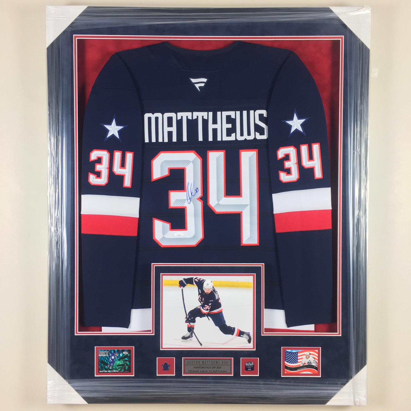 Auston Matthews Signed Jersey Framed