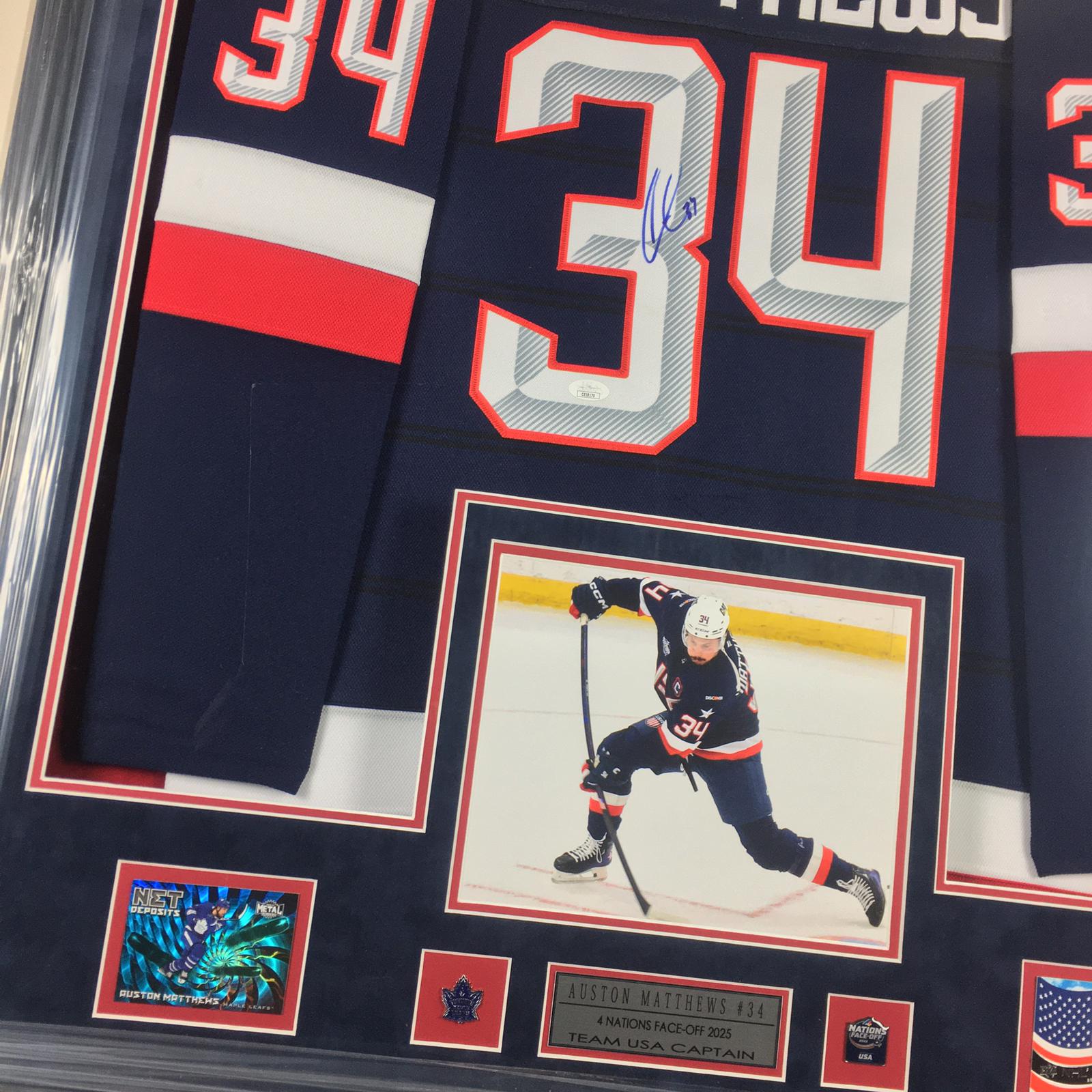 Auston Matthews Signed Jersey Framed