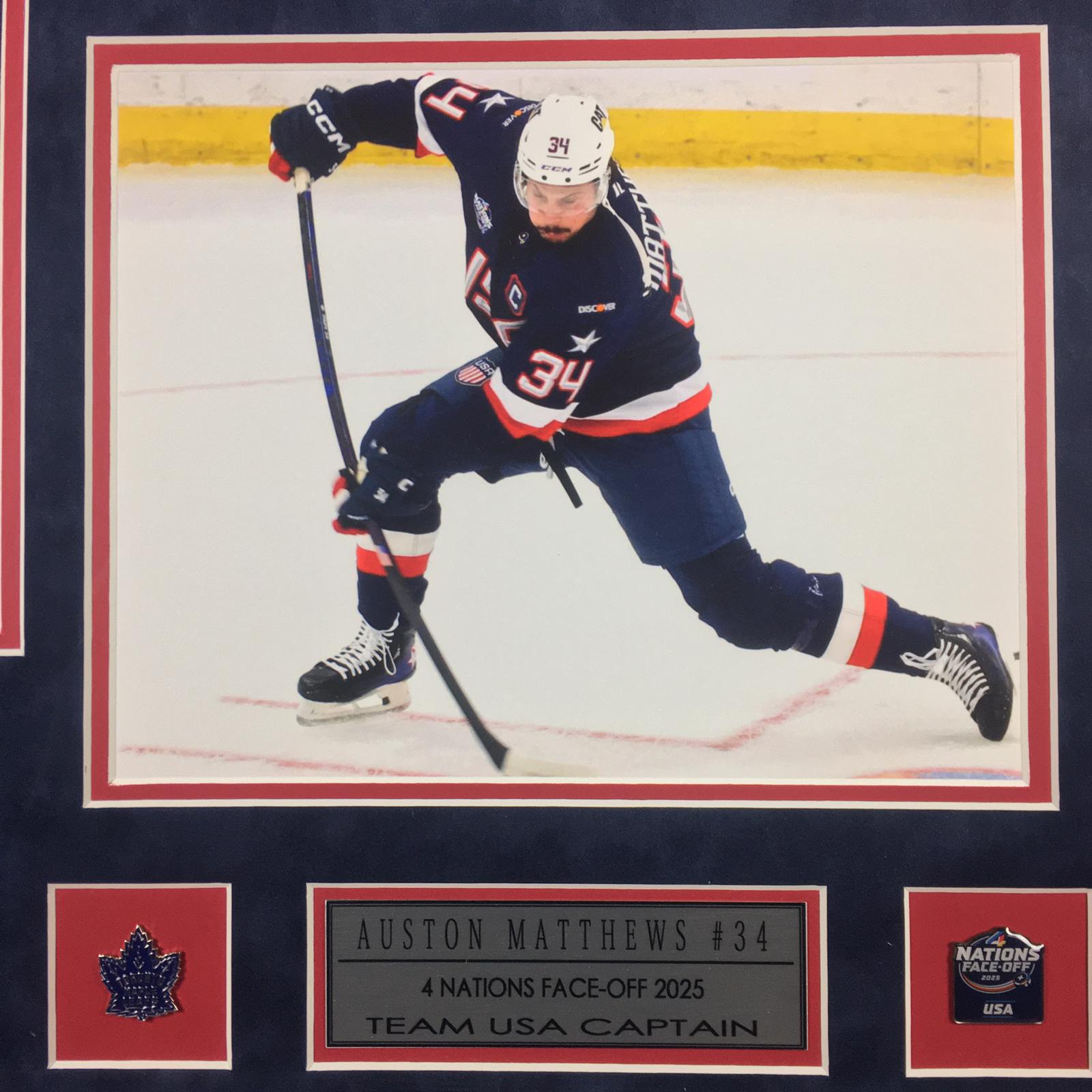 Auston Matthews Signed Jersey Framed